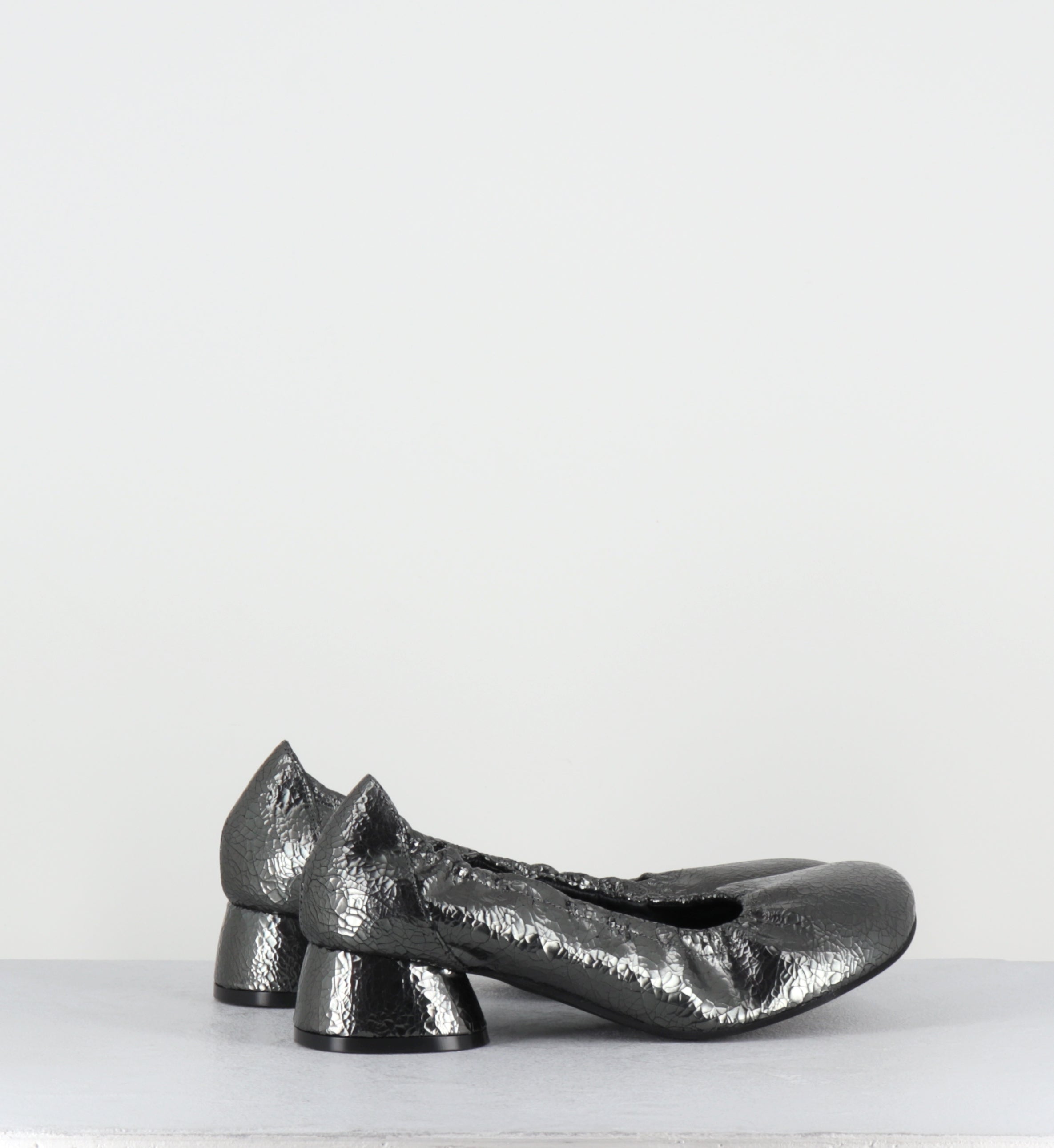 Escarpins petit talon argent - LH10M CRACK LAME