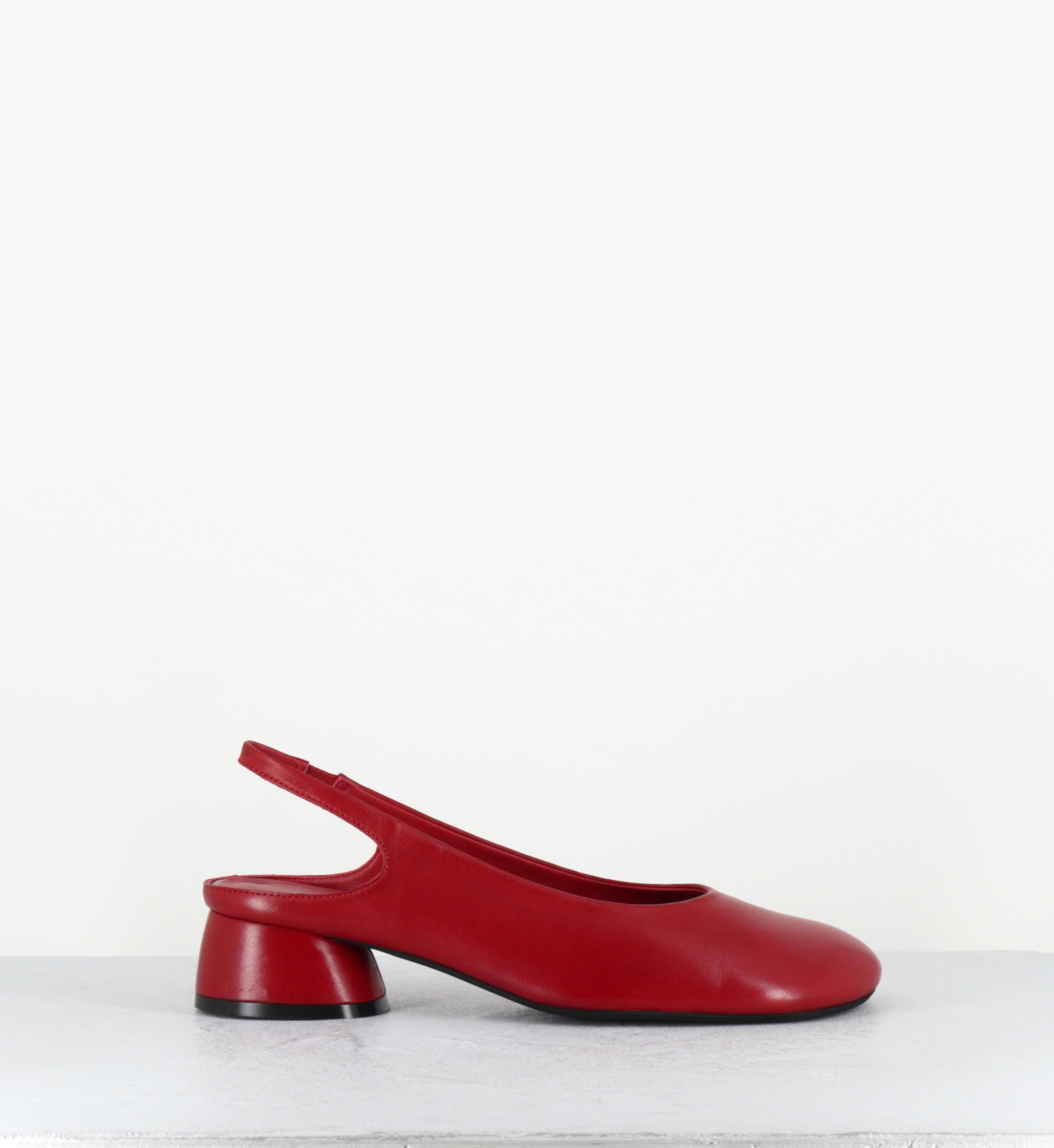 Escarpins sligback en cuir rouge - LH12 PORTO ROSSO