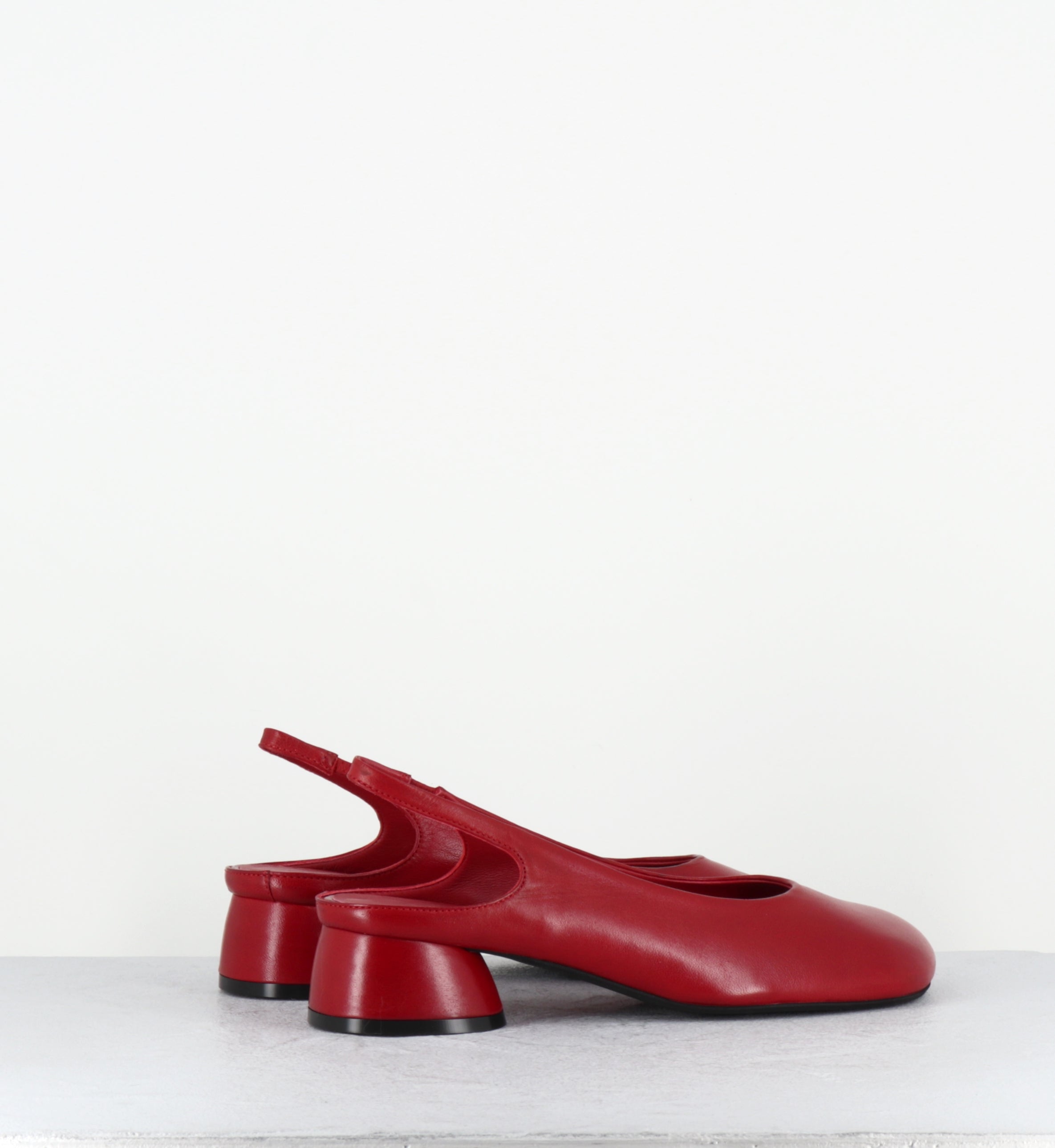 Escarpins sligback en cuir rouge - LH12 PORTO ROSSO