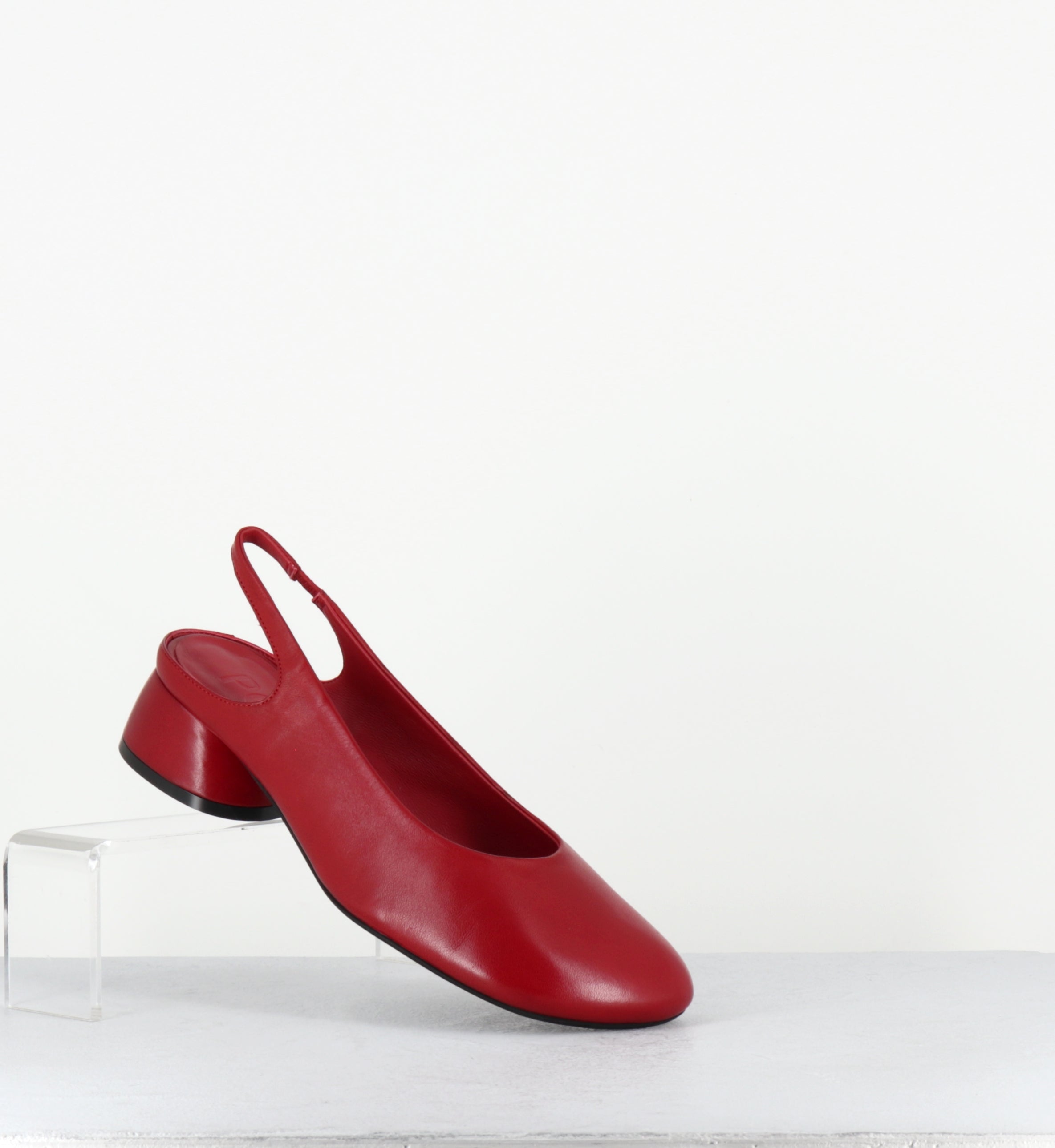 Escarpins sligback en cuir rouge - LH12 PORTO ROSSO