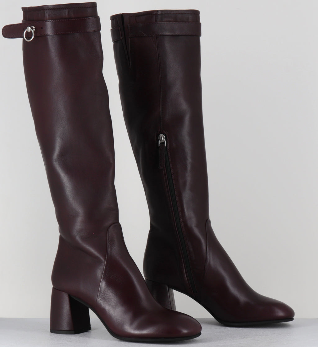 Bottes en cuir bordeaux - MBC2 PORTO BORDO