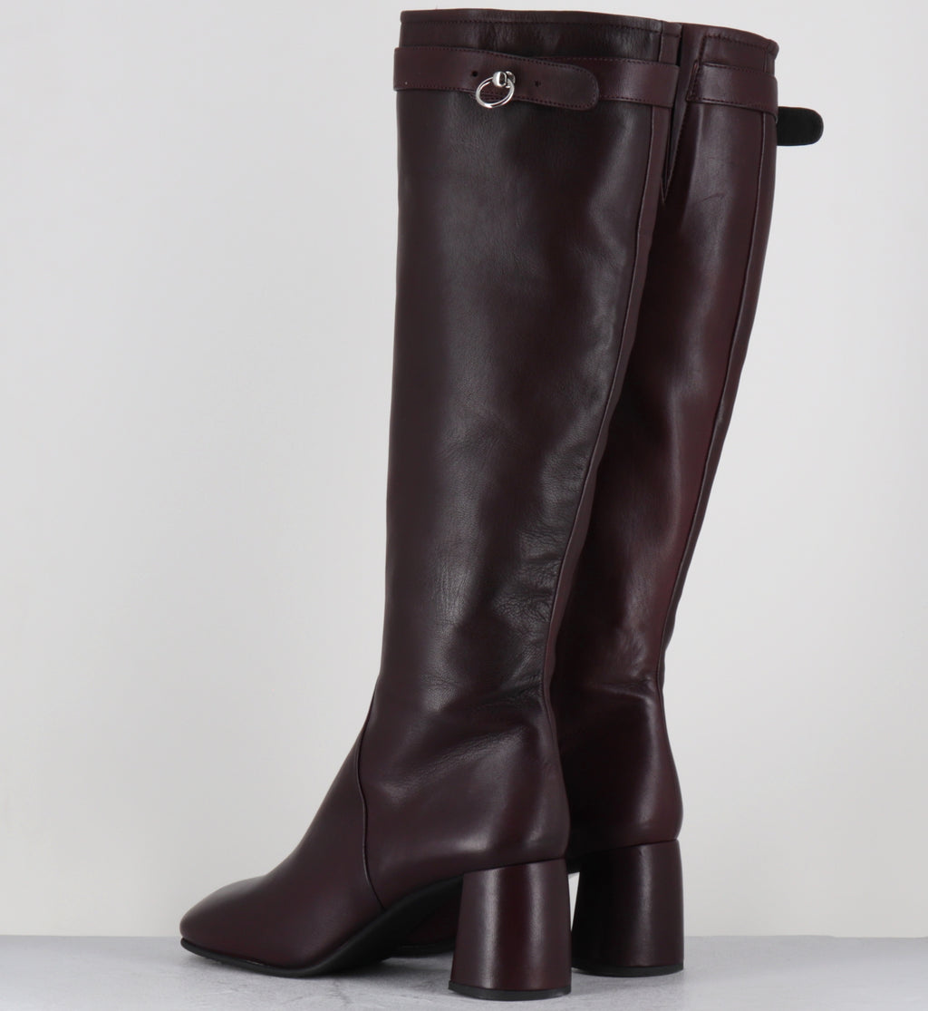 Bottes en cuir bordeaux - MBC2 PORTO BORDO