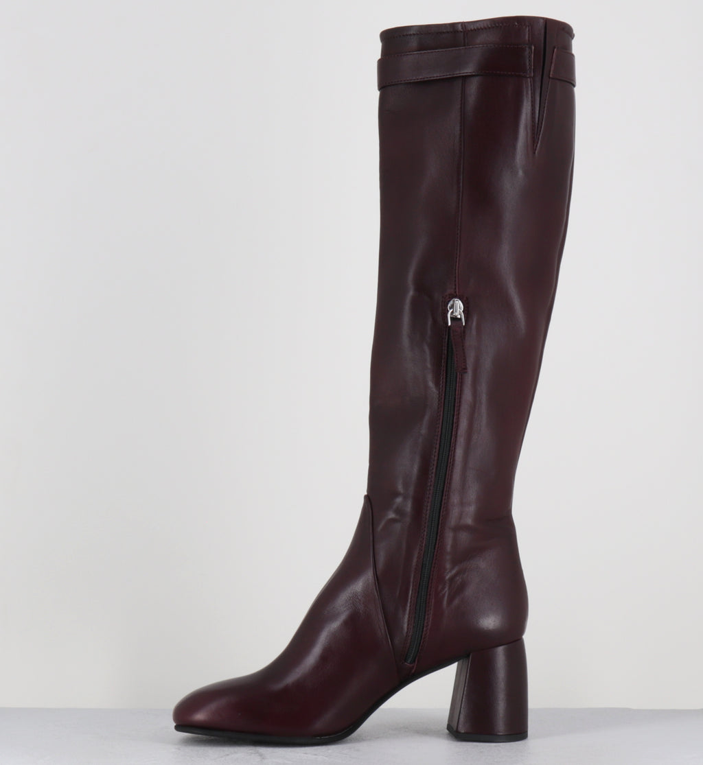 Bottes en cuir bordeaux - MBC2 PORTO BORDO