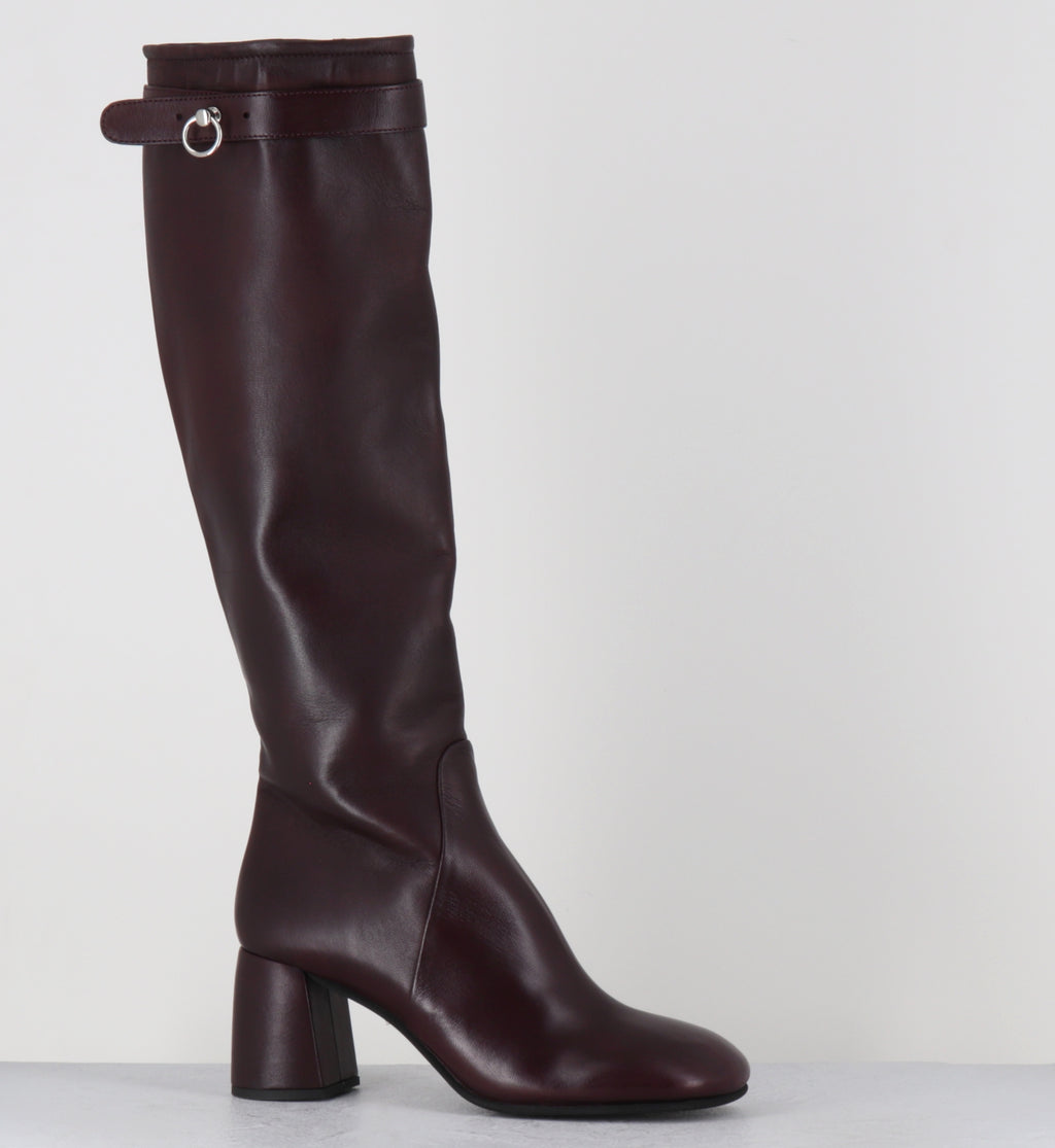 Bottes en cuir bordeaux - MBC2 PORTO BORDO