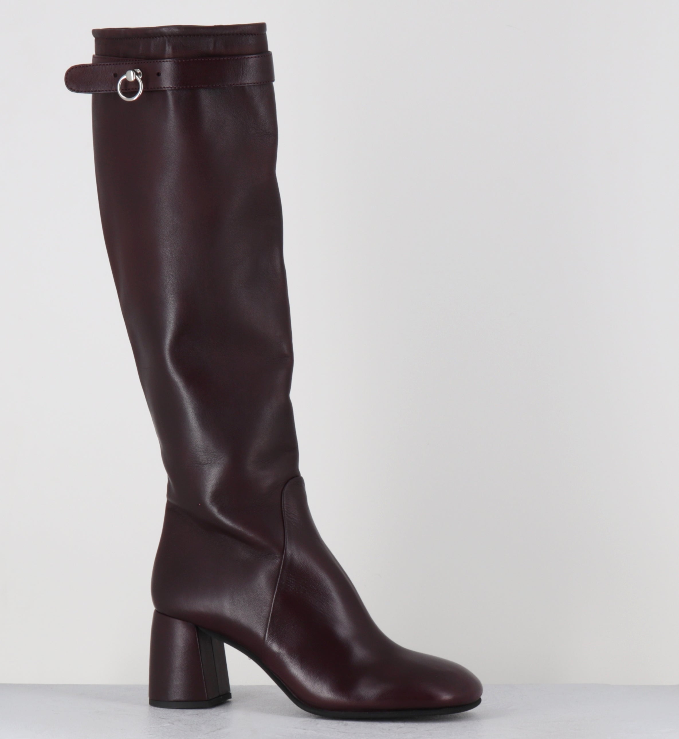 Bottes en cuir bordeaux - MBC2 PORTO BORDO