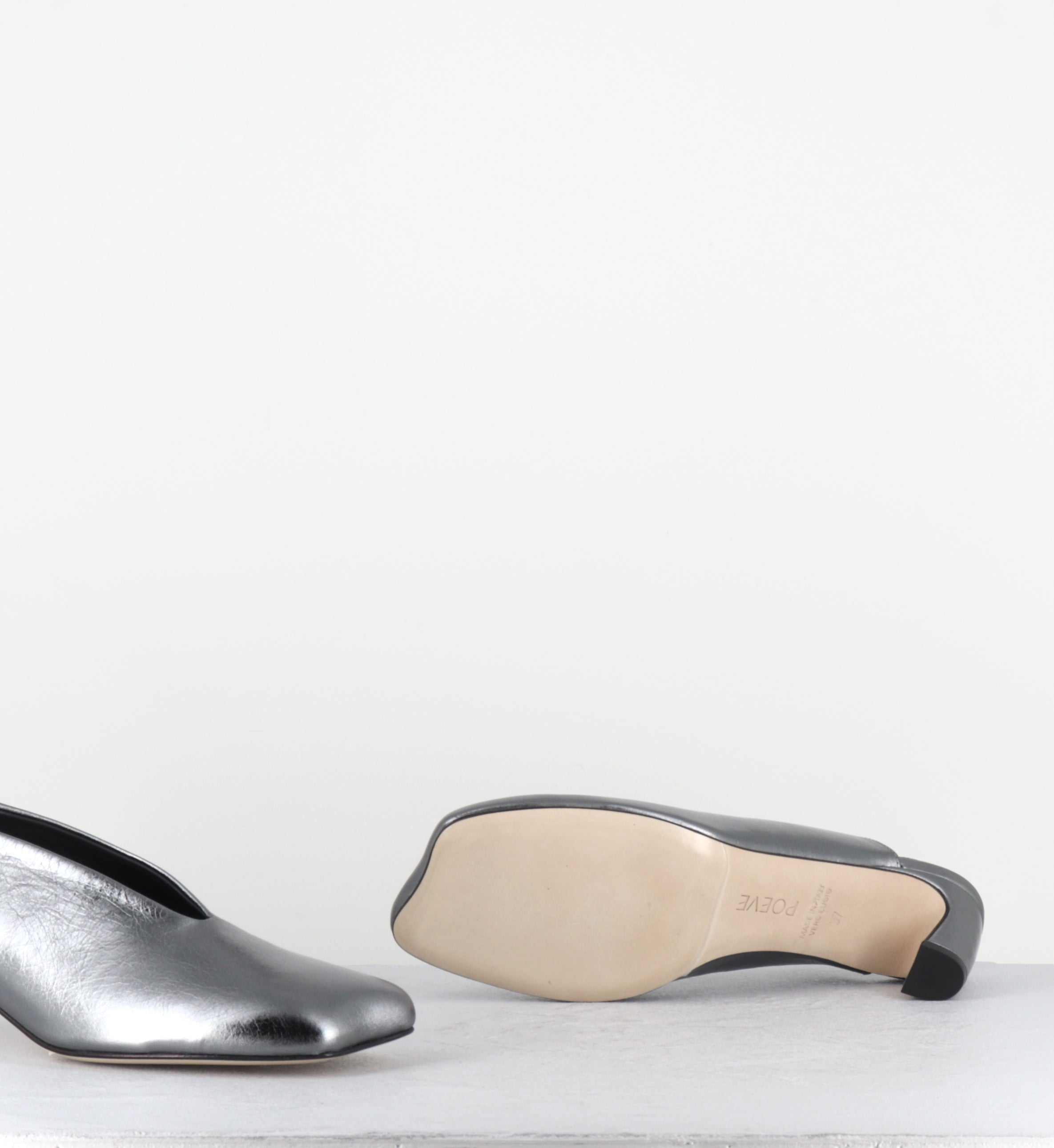Slingback anatomique silver metal argent - TEL44 PE26 VINTAGE CDF