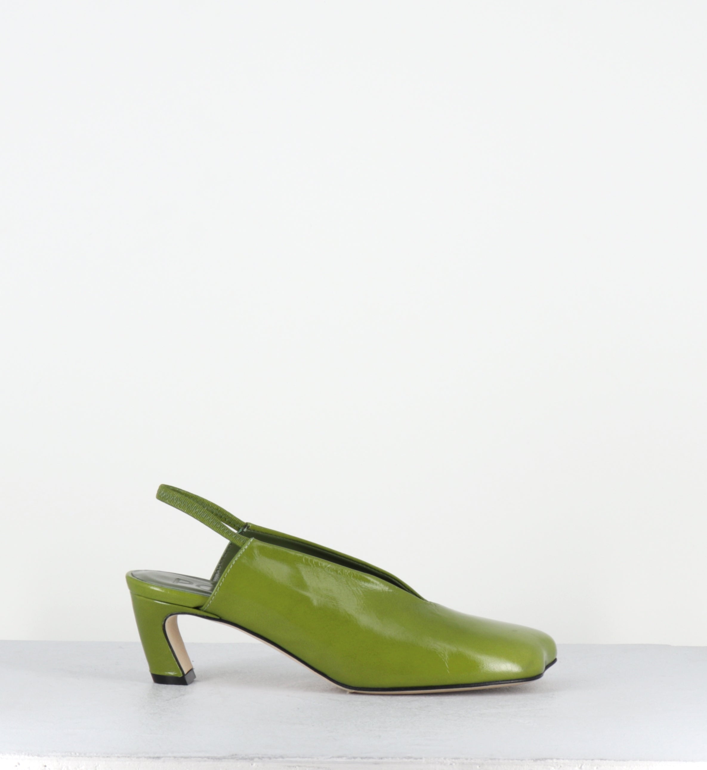 Slingback anatomique cuir vert - TEL44 PE26 VENICE APPLE GREEN
