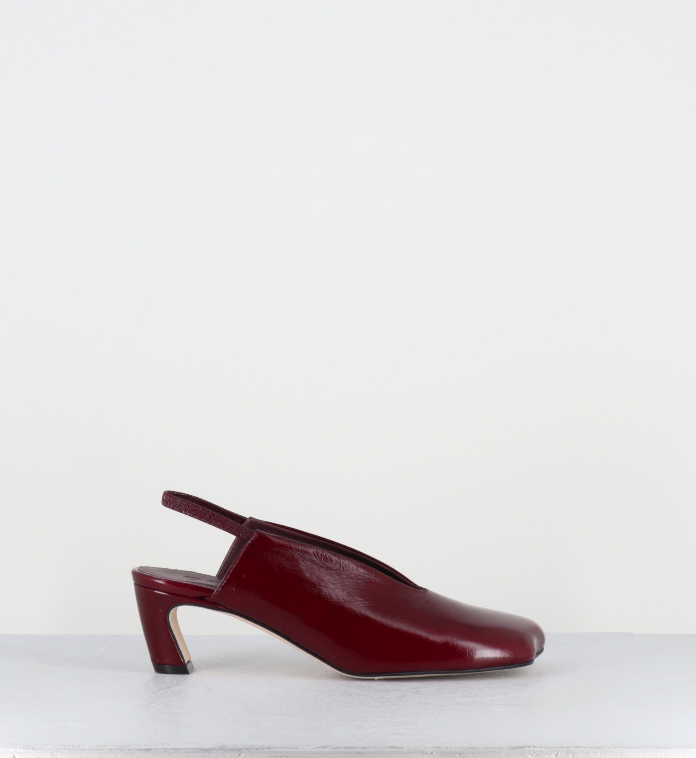 Slingback anatomique cuir bordeaux - TEL44 PE26 VENICE RUBINO