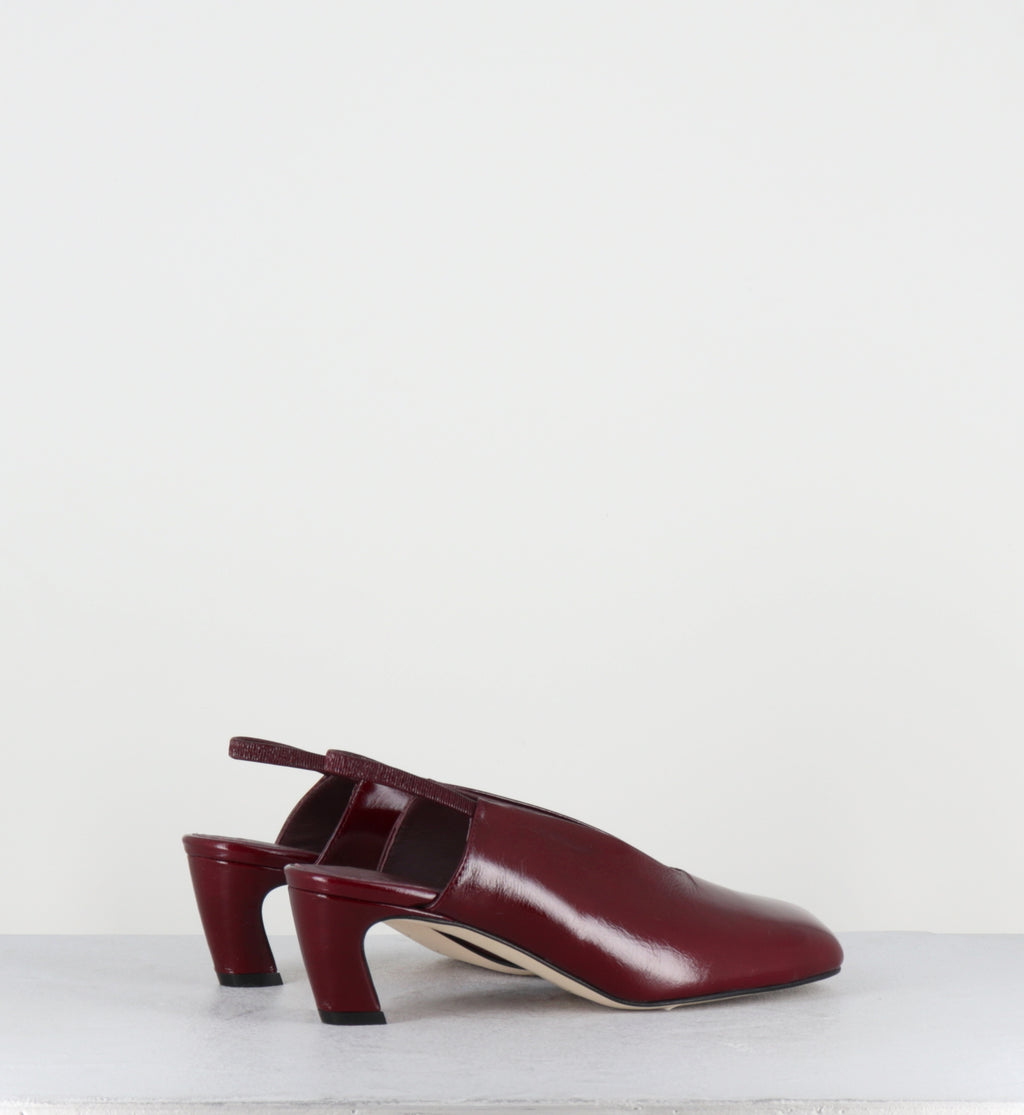 Slingback anatomique cuir bordeaux - TEL44 PE26 VENICE RUBINO