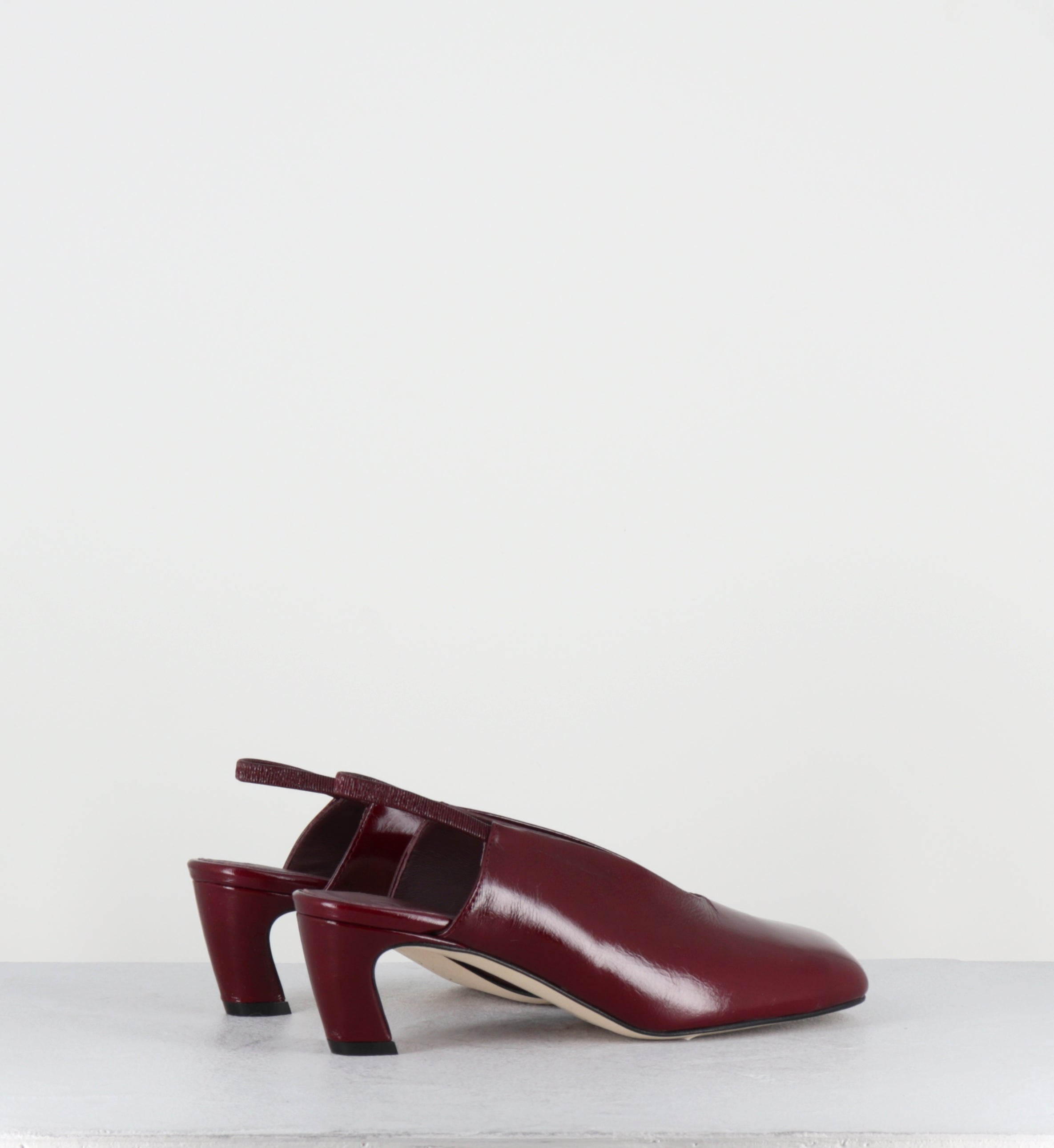 Slingback anatomique cuir bordeaux - TEL44 PE26 VENICE RUBINO