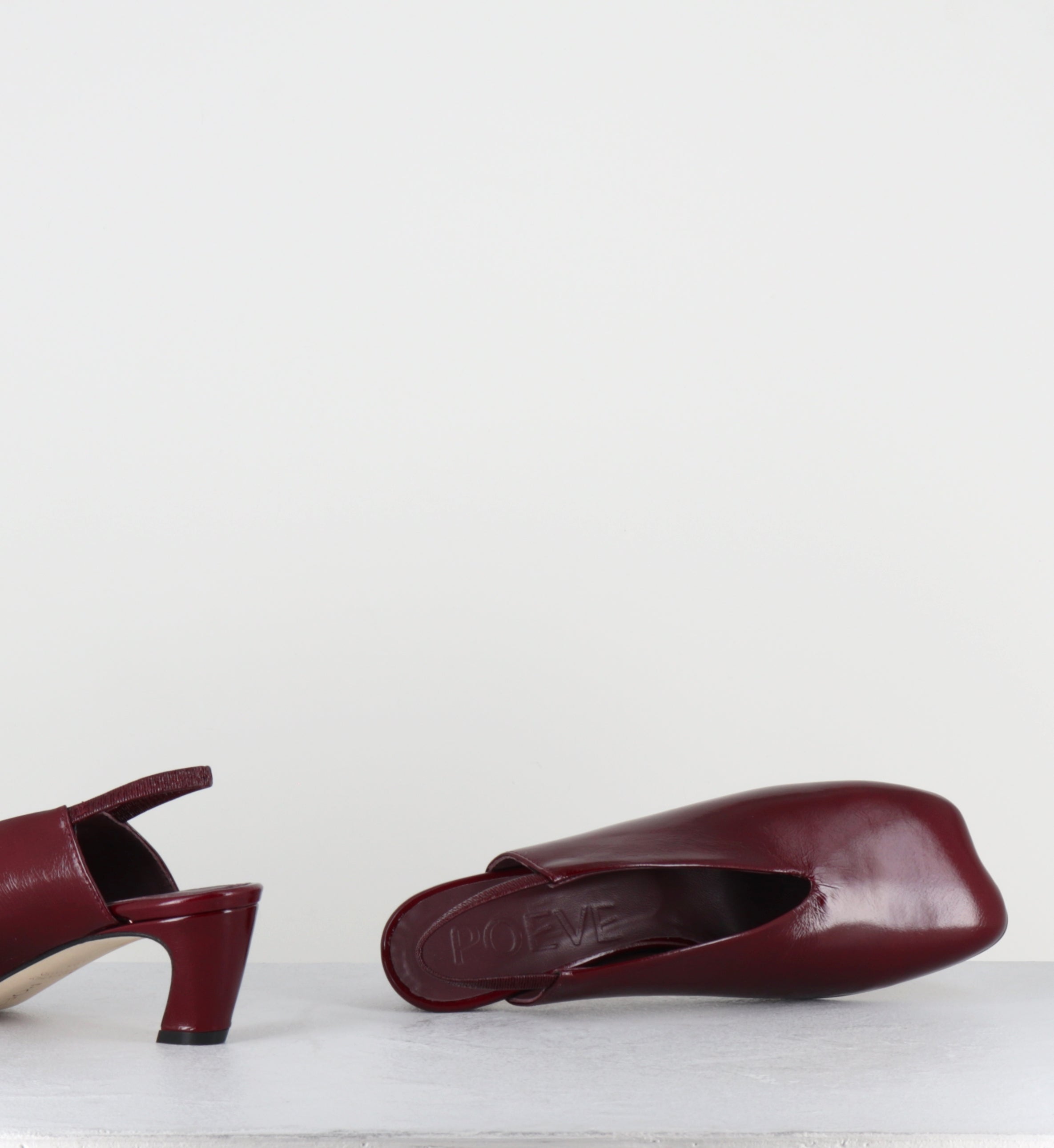 Slingback anatomique cuir bordeaux - TEL44 PE26 VENICE RUBINO