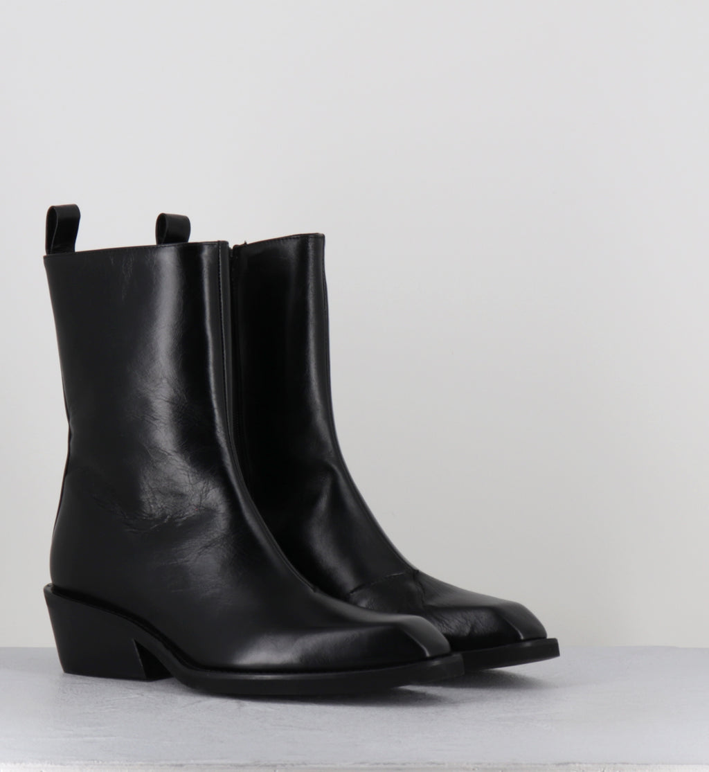Boots santiag en cuir noir - TMAR1 PATHOS NERO