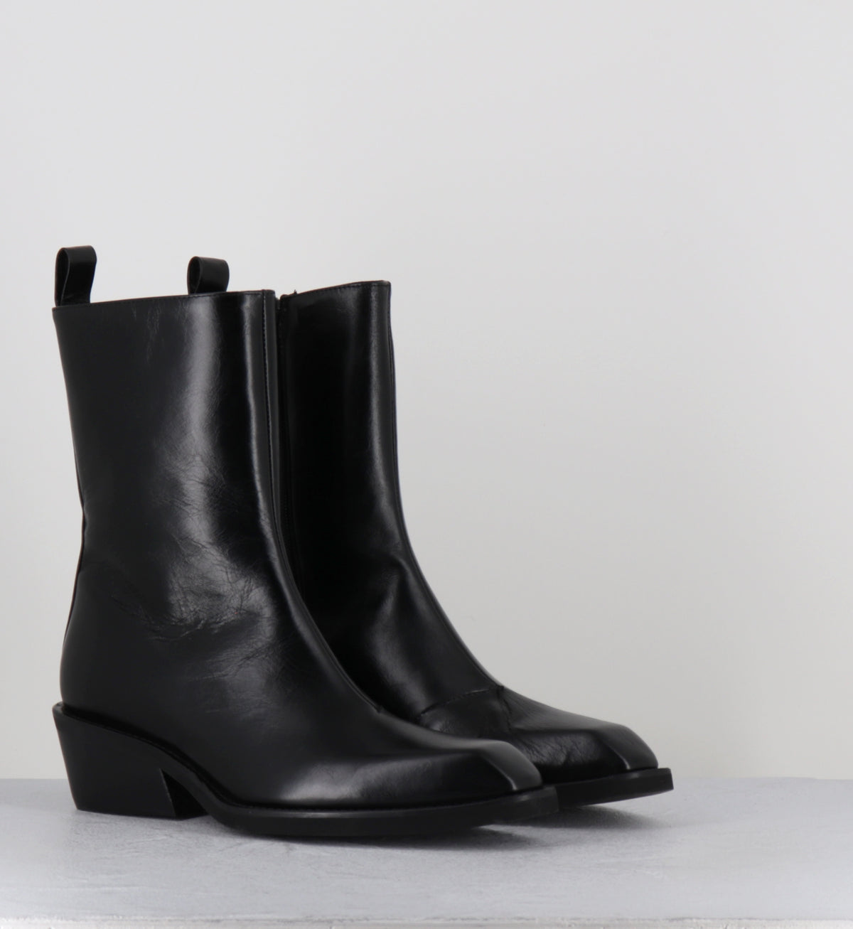Boots santiag en cuir noir - TMAR1 PATHOS NERO