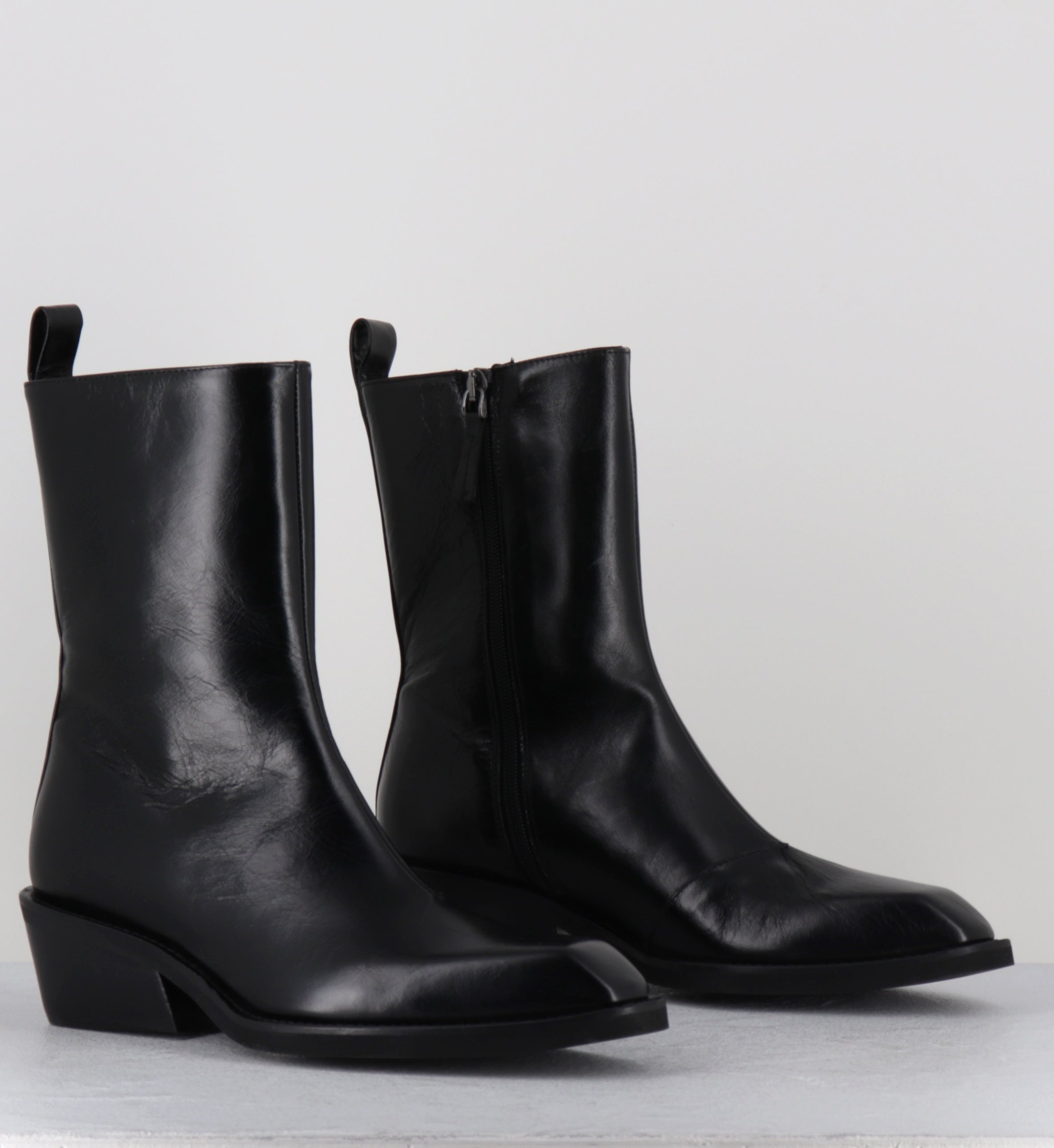 Boots santiag en cuir noir - TMAR1 PATHOS NERO