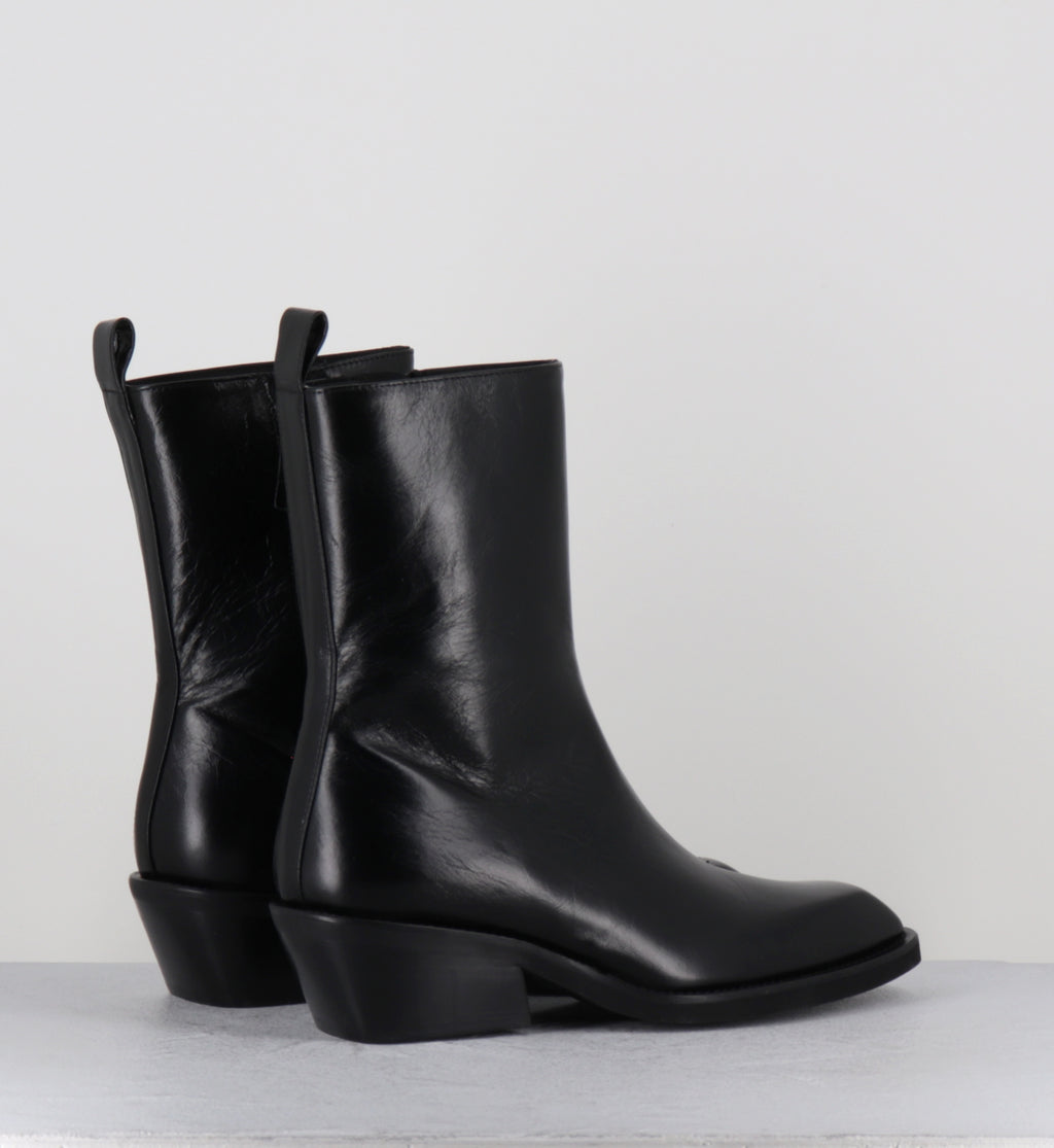 Boots santiag en cuir noir - TMAR1 PATHOS NERO