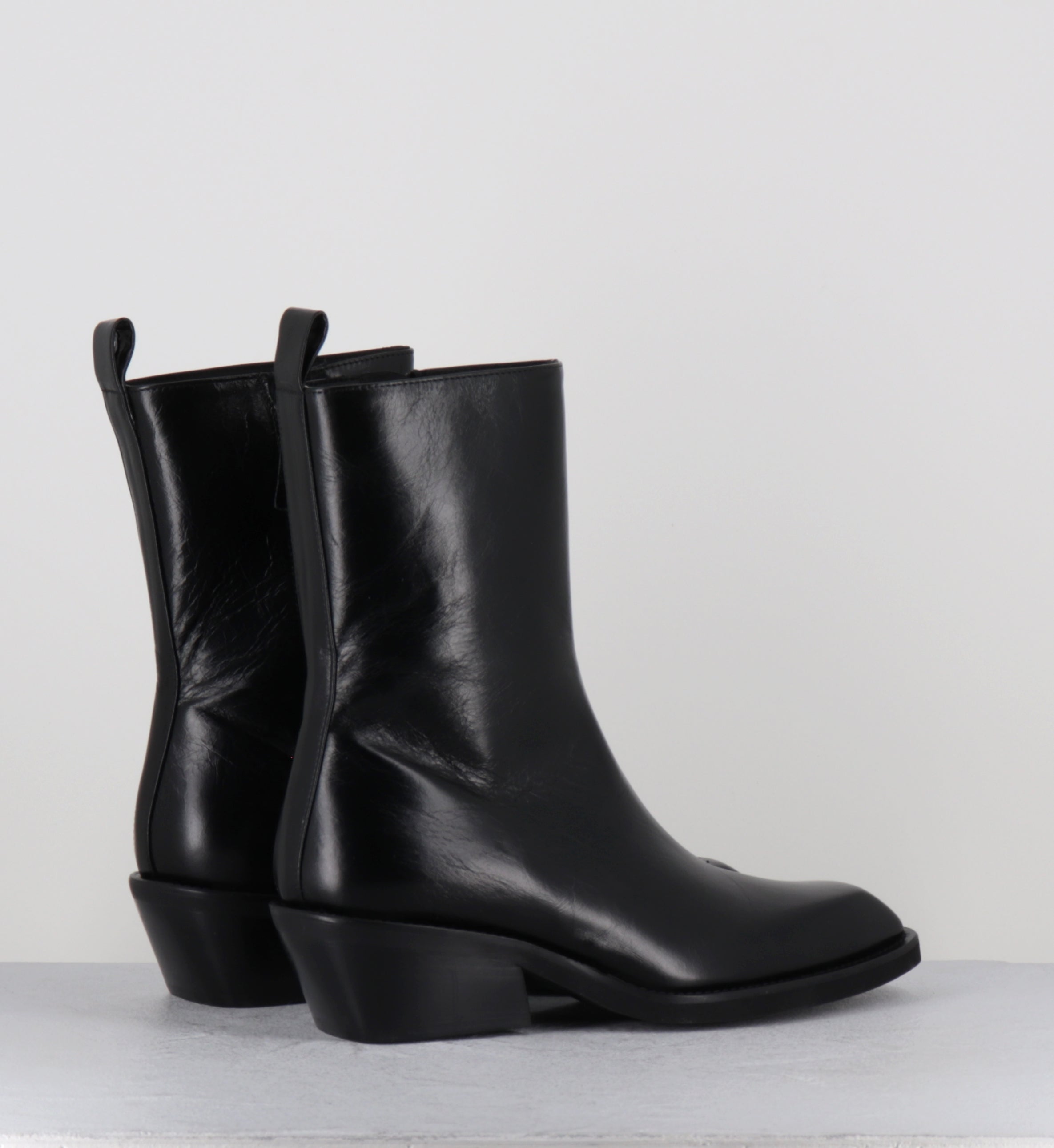 Boots santiag en cuir noir - TMAR1 PATHOS NERO