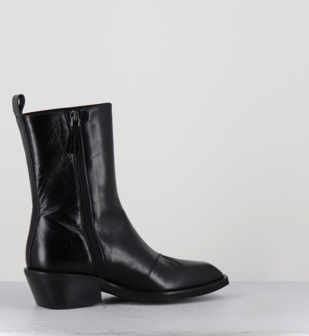 Boots santiag en cuir noir - TMAR1 PATHOS NERO