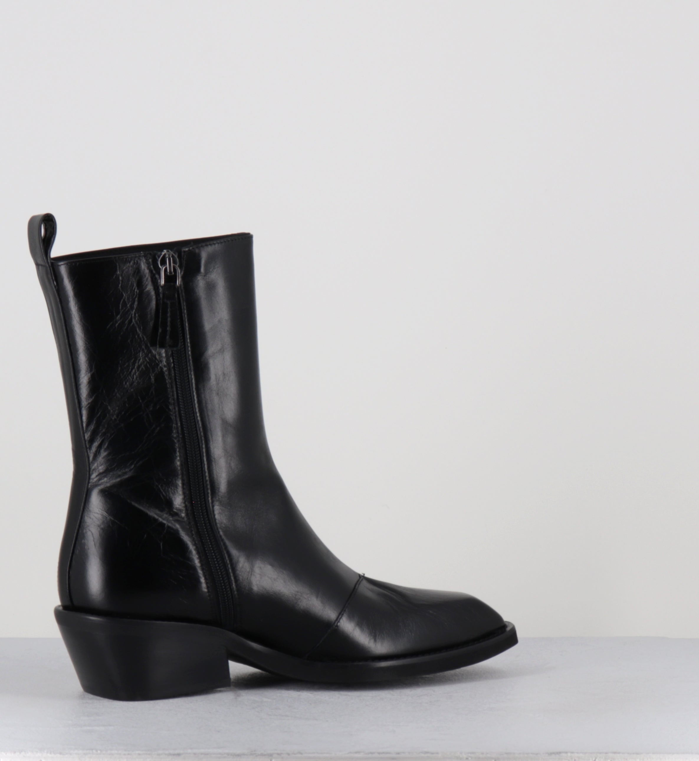 Boots santiag en cuir noir - TMAR1 PATHOS NERO