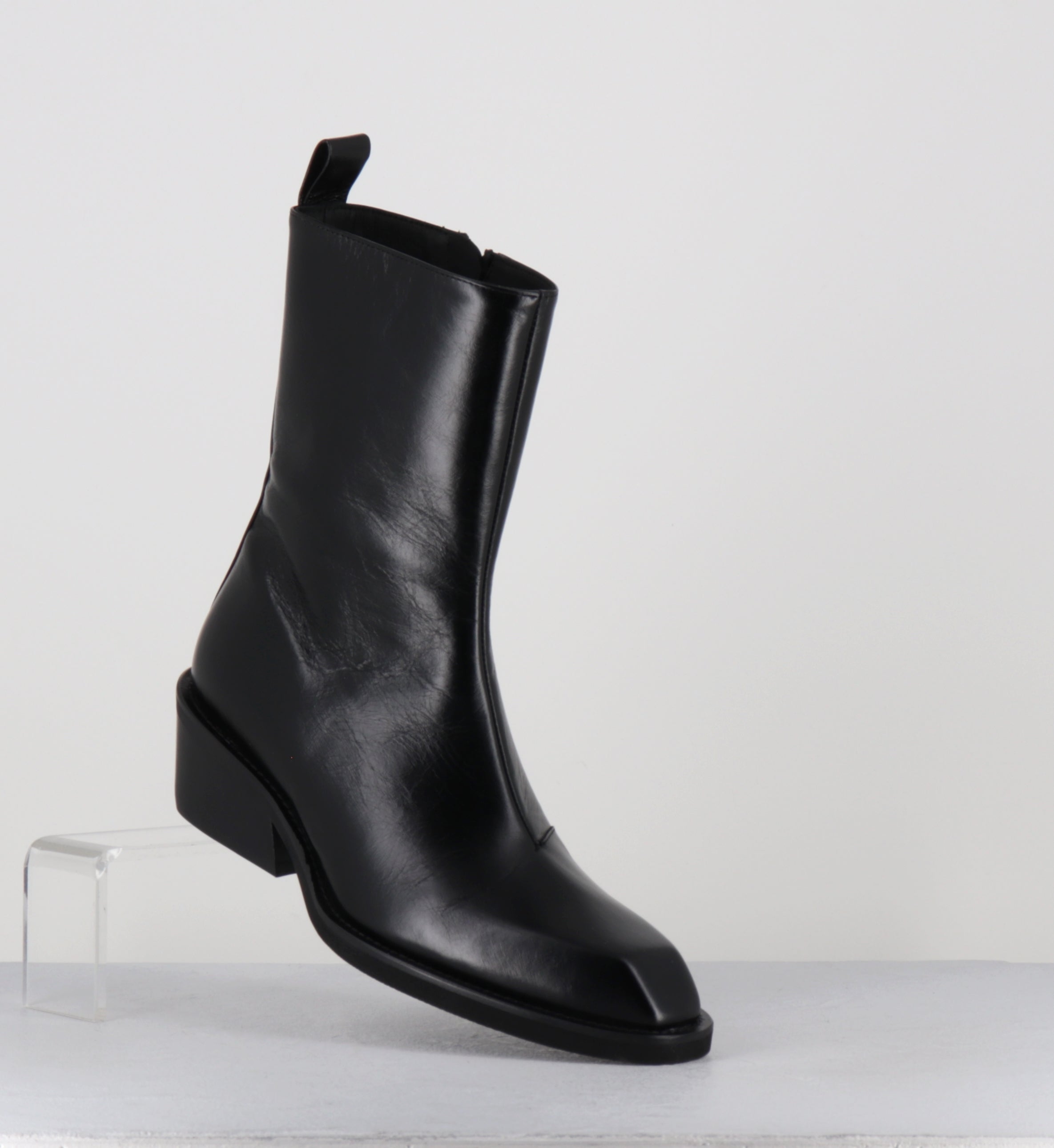 Boots santiag en cuir noir - TMAR1 PATHOS NERO