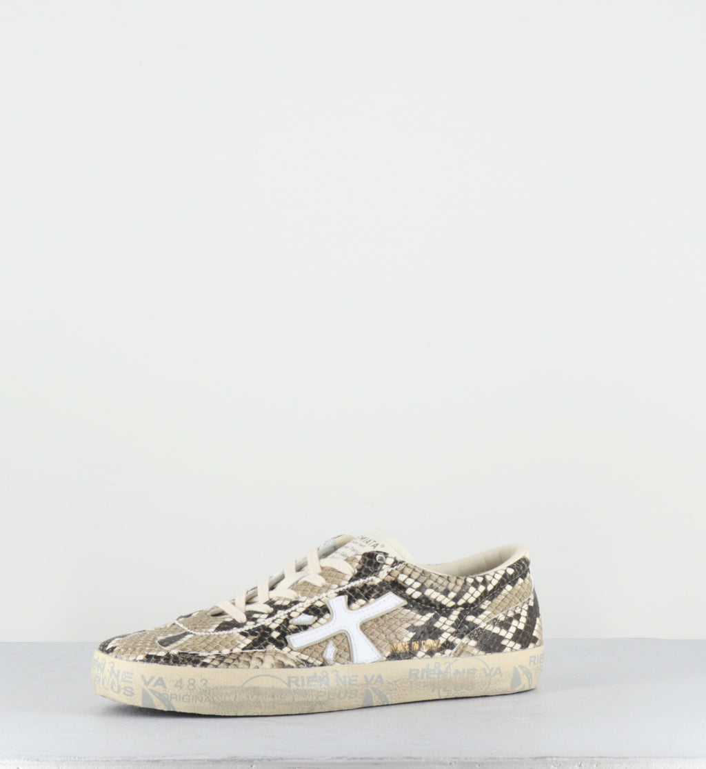 Sneakers en cuir serpent beige - DAVIDD 8099