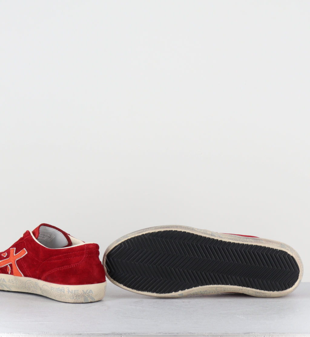 Seankers en daim rouge et cuir rose - DAVIDD 8102