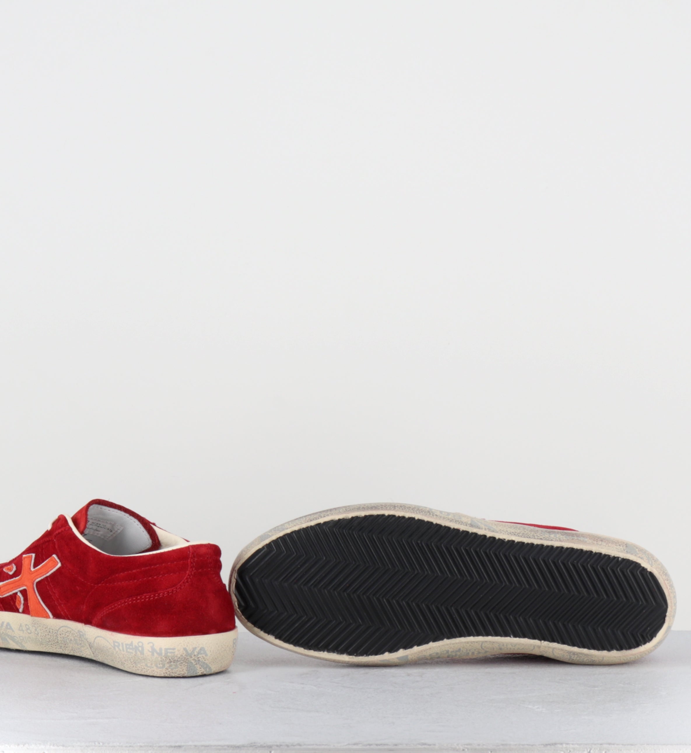 Seankers en daim rouge et cuir rose - DAVIDD 8102