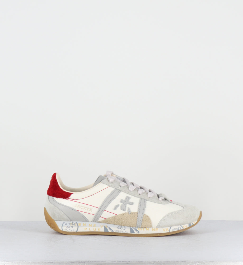Sneakers en cuir blanc beige - JACKYX25D 8225