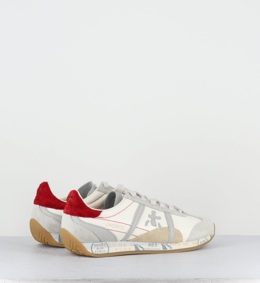 Sneakers en cuir blanc beige - JACKYX25D 8225
