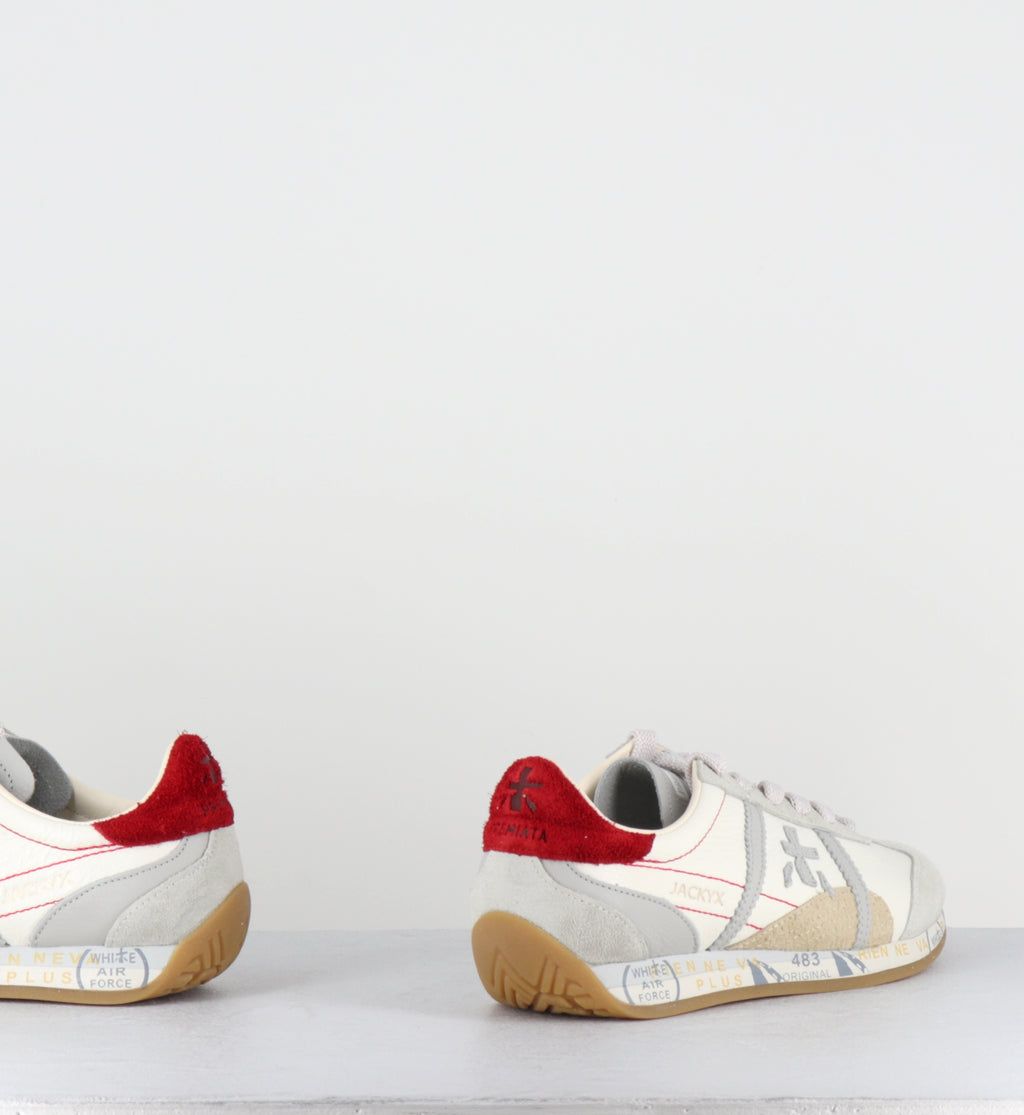 Sneakers en cuir blanc beige - JACKYX25D 8225