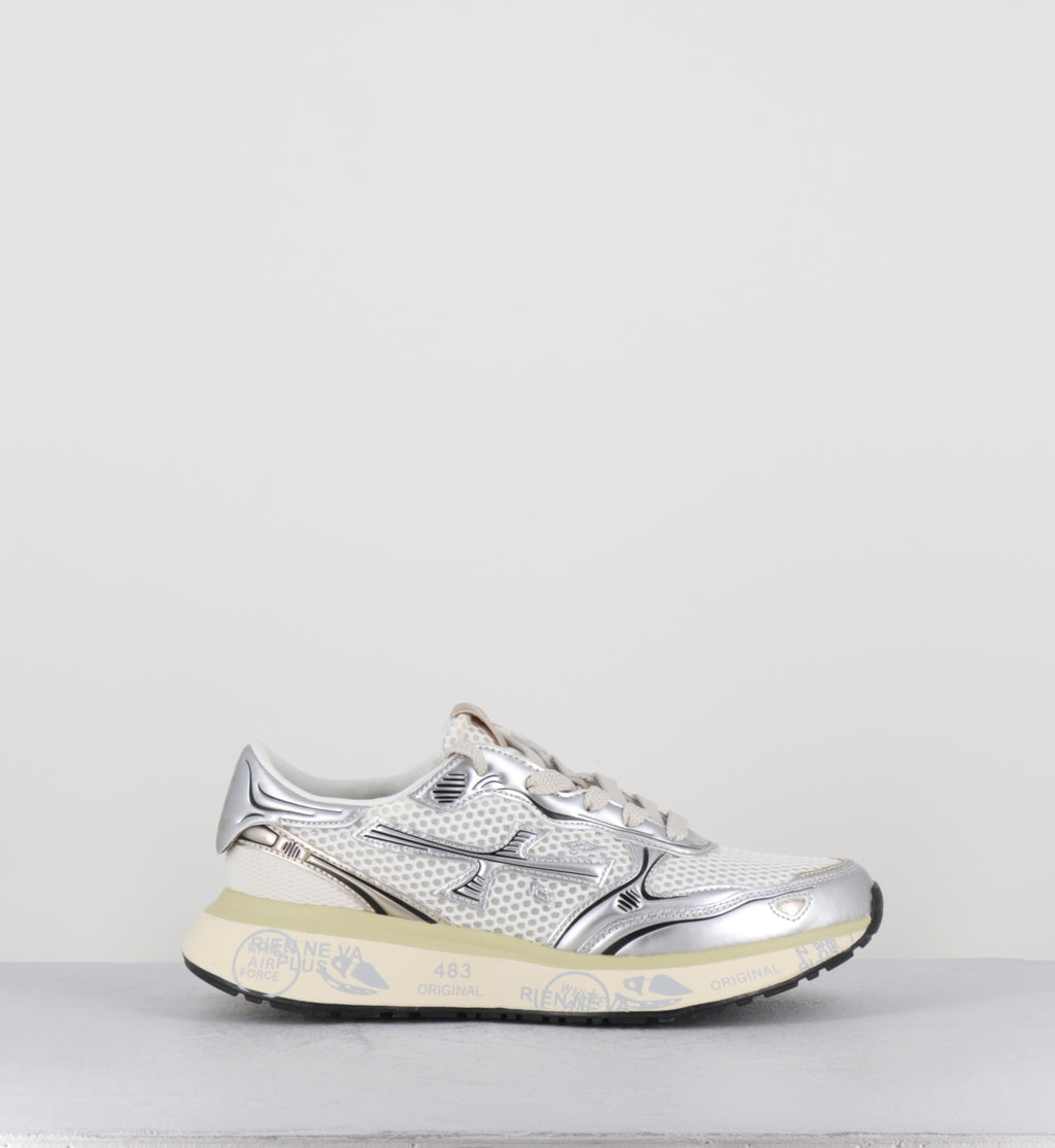 Sneakers semelle épaisse argent mesh - LAURYN 8192