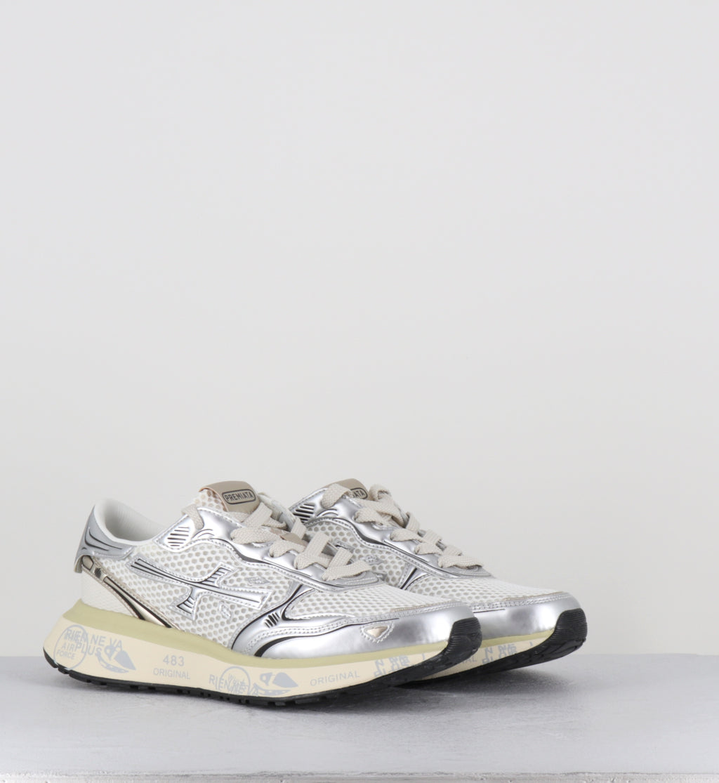 Sneakers semelle épaisse argent mesh - LAURYN 8192