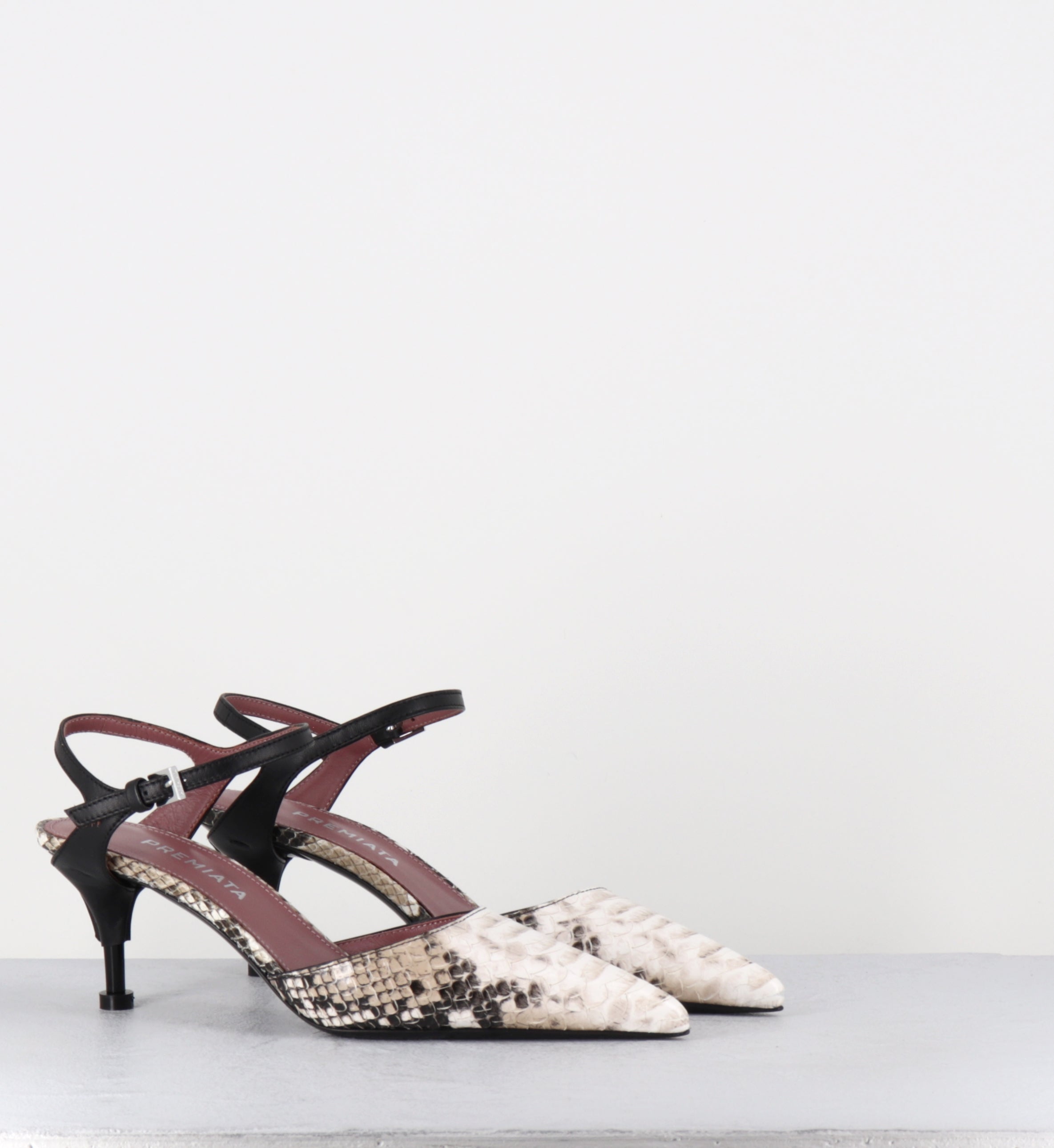 Escarpins bout pointu petit talon python - M7013 MEGIUS CROTALO