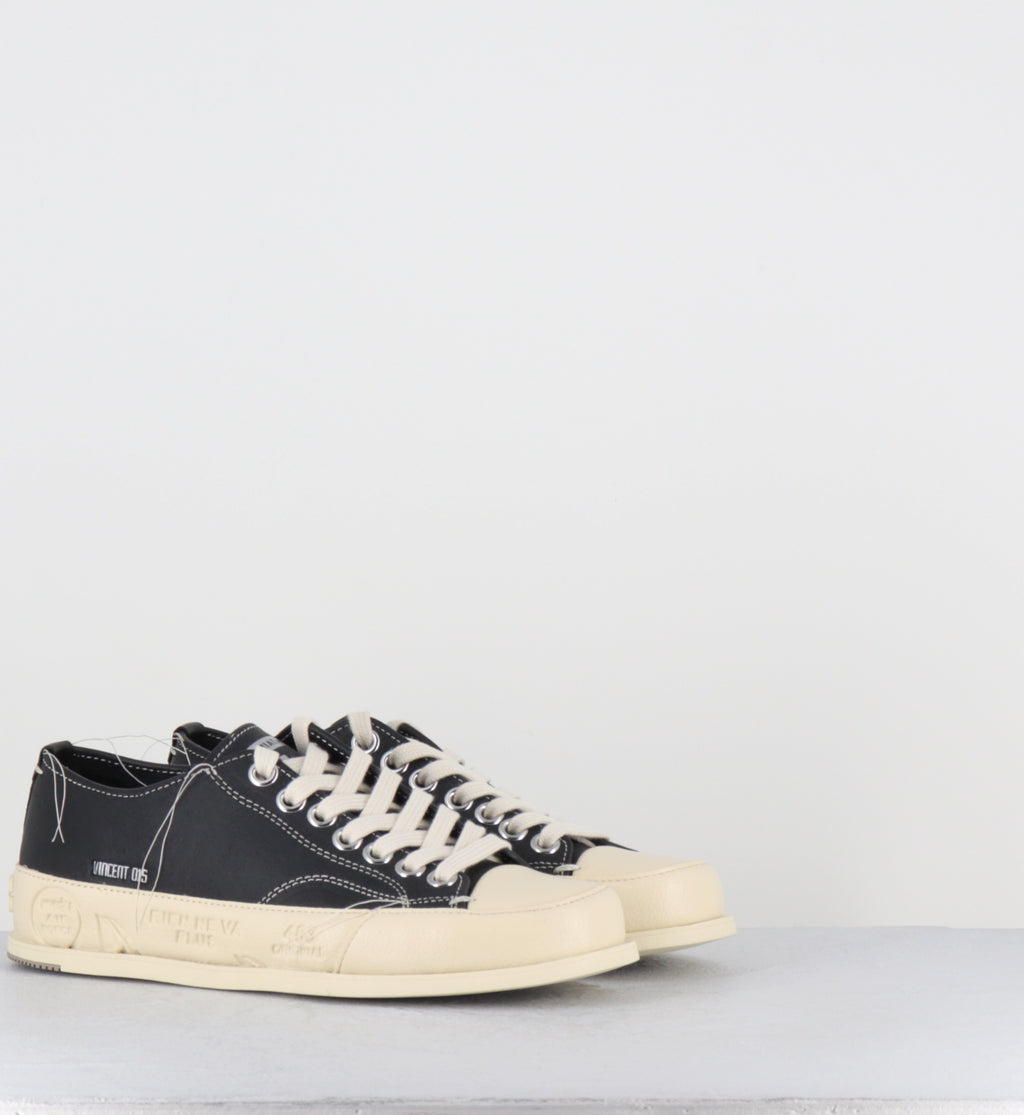 Sneakers en cuir noir et blanc - VINCED15 NERO