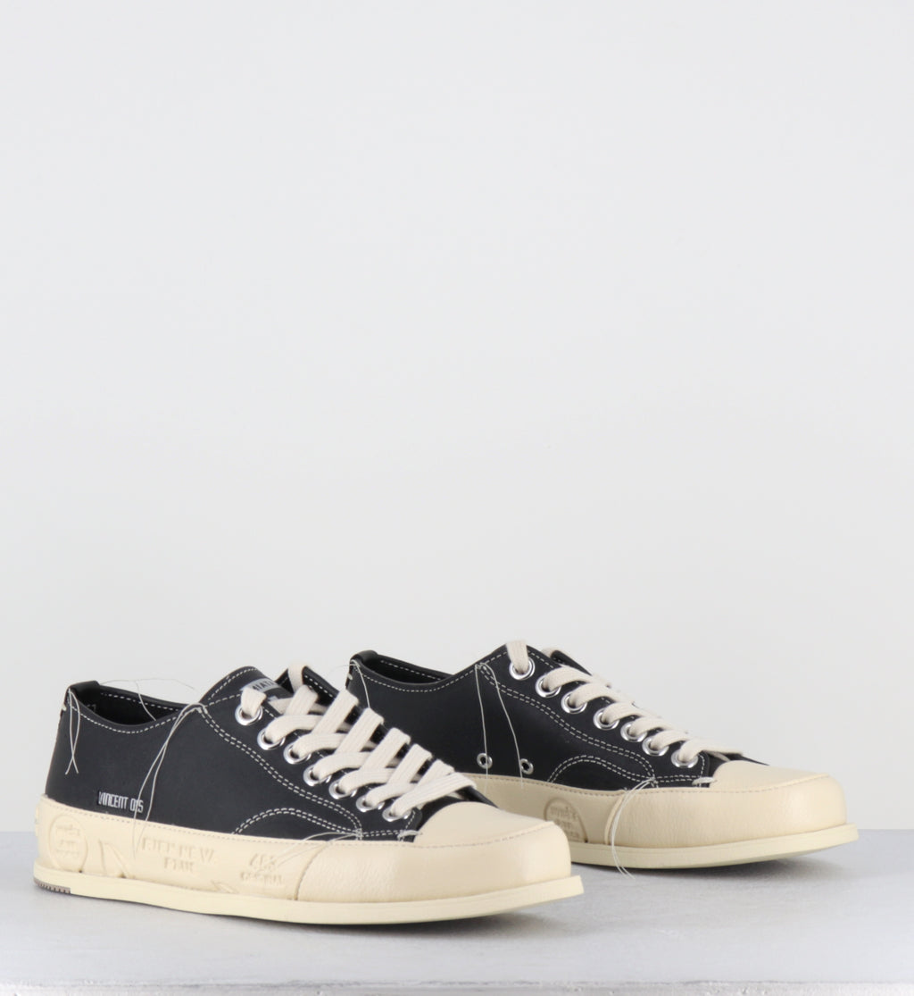 Sneakers en cuir noir et blanc - VINCED15 NERO