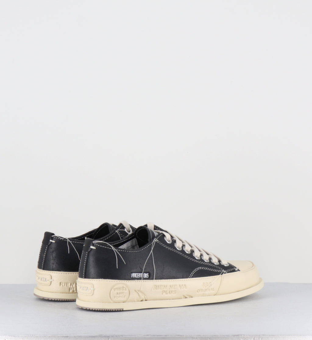 Sneakers en cuir noir et blanc - VINCED15 NERO