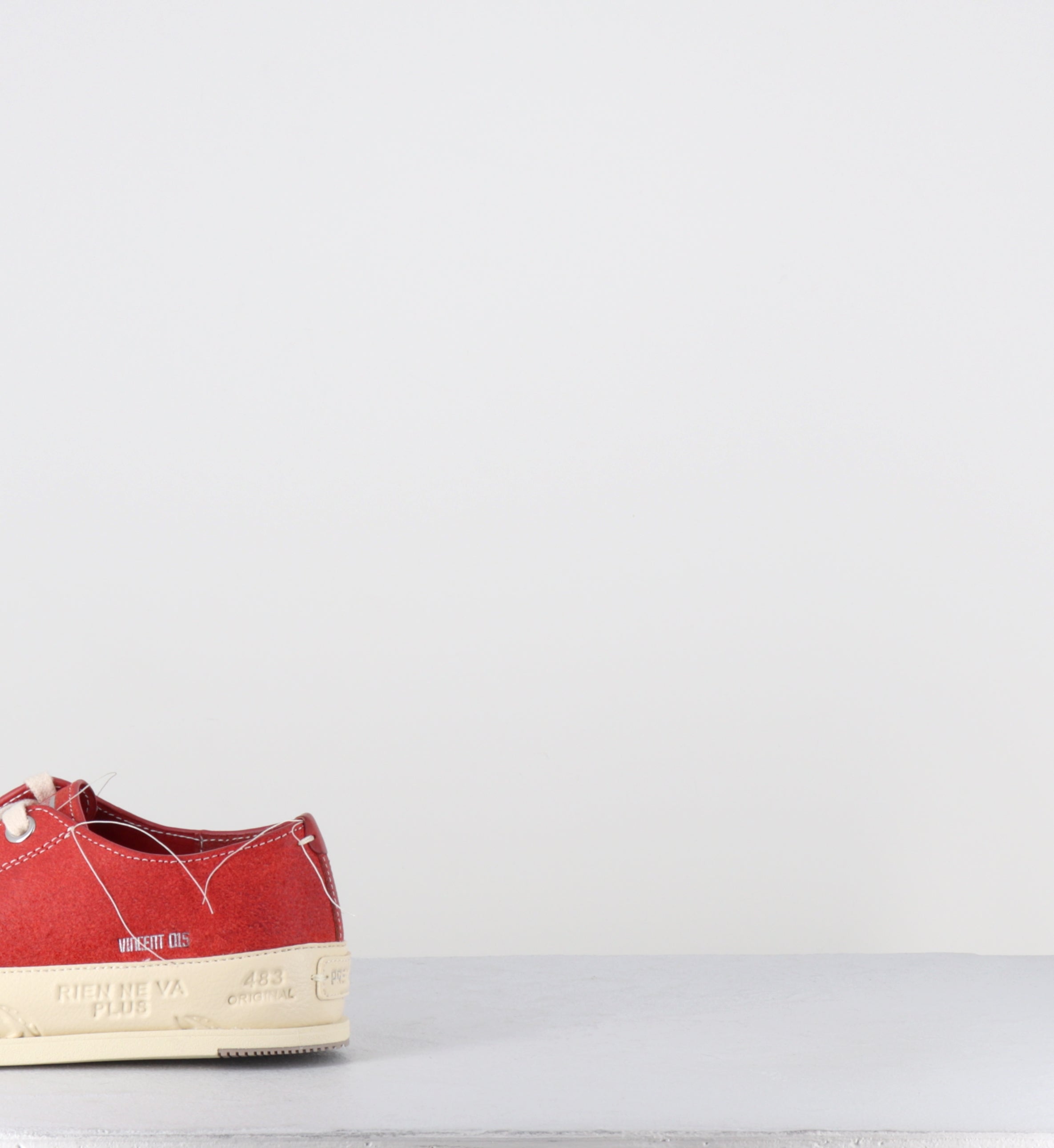 Sneakers en cuir rouge et blanc - VINCED15 ROSSO