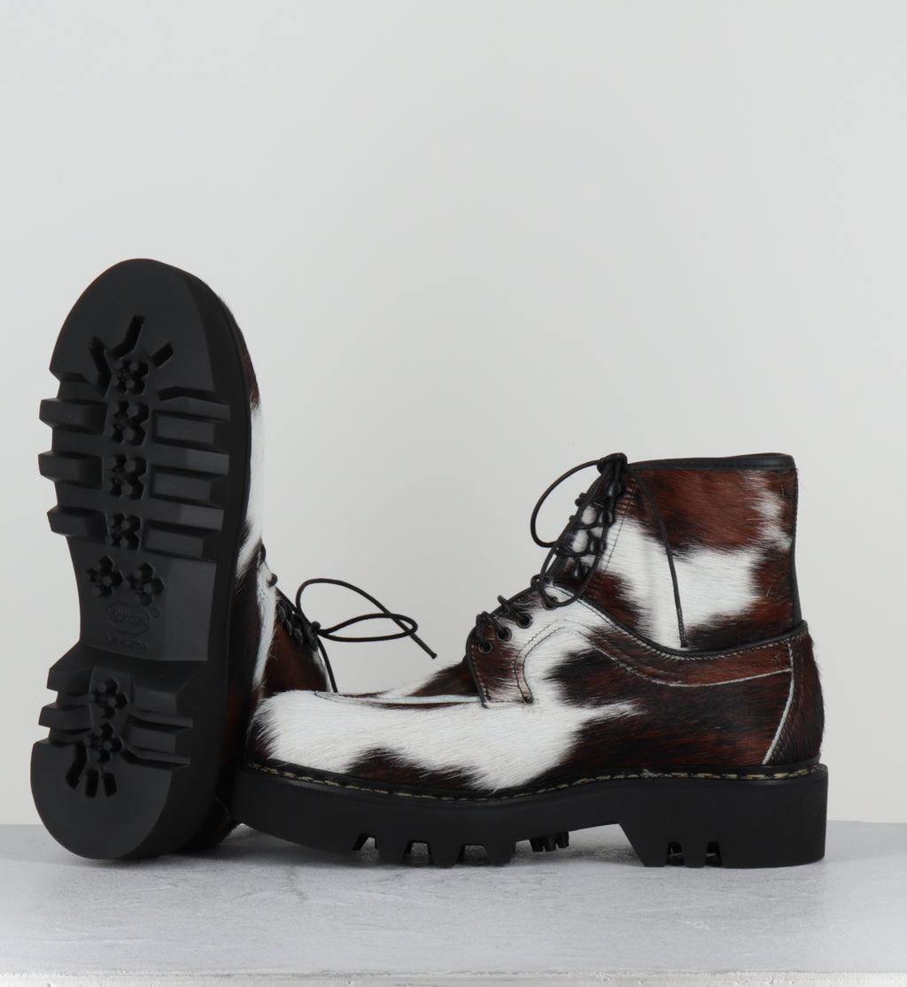 Bottines à lacets poulain vache - DELEMONT BOOTS MUCCA