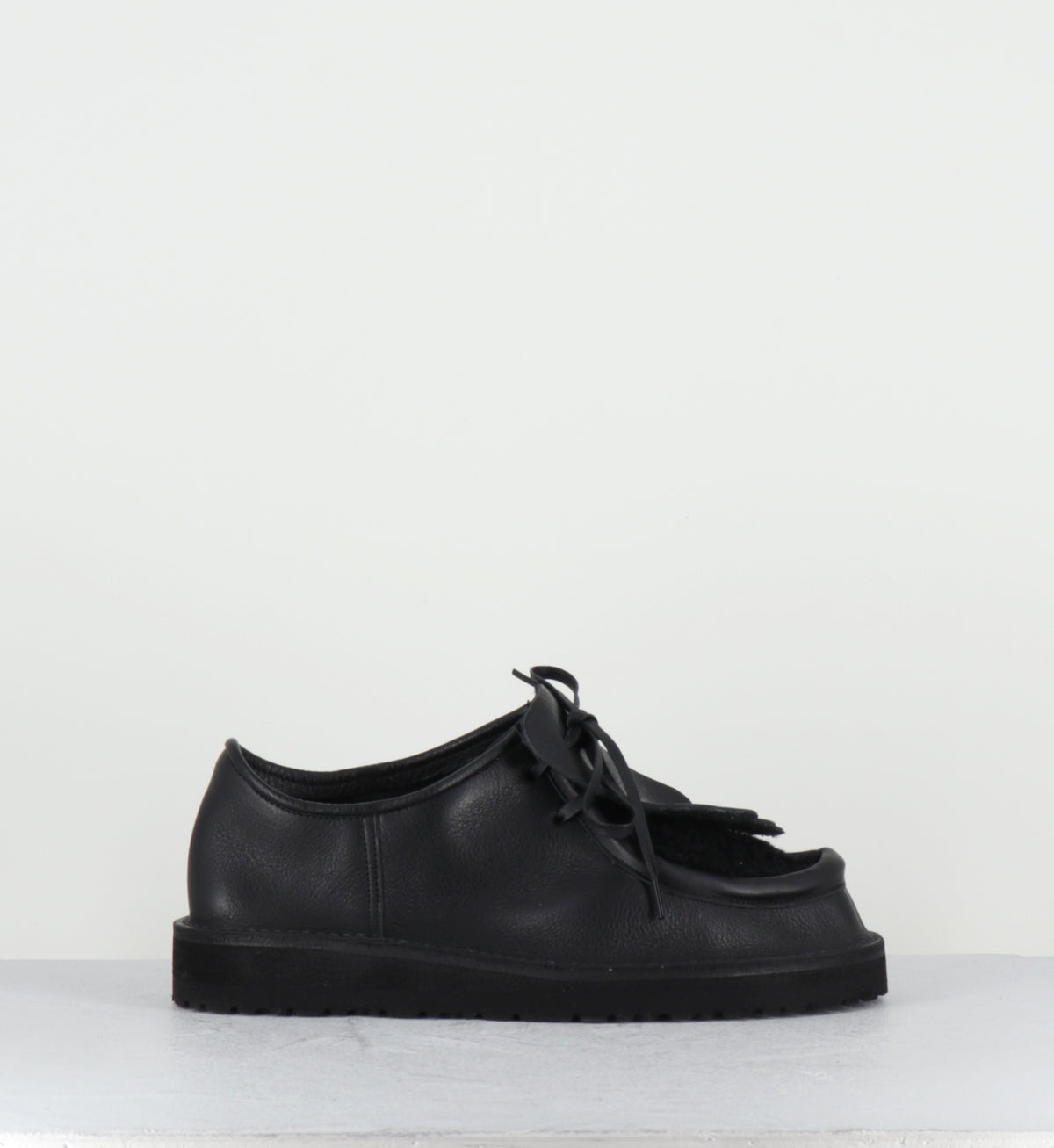 Chaussures à lacets cuir mouton noir ù- MONK SHOES BLACK