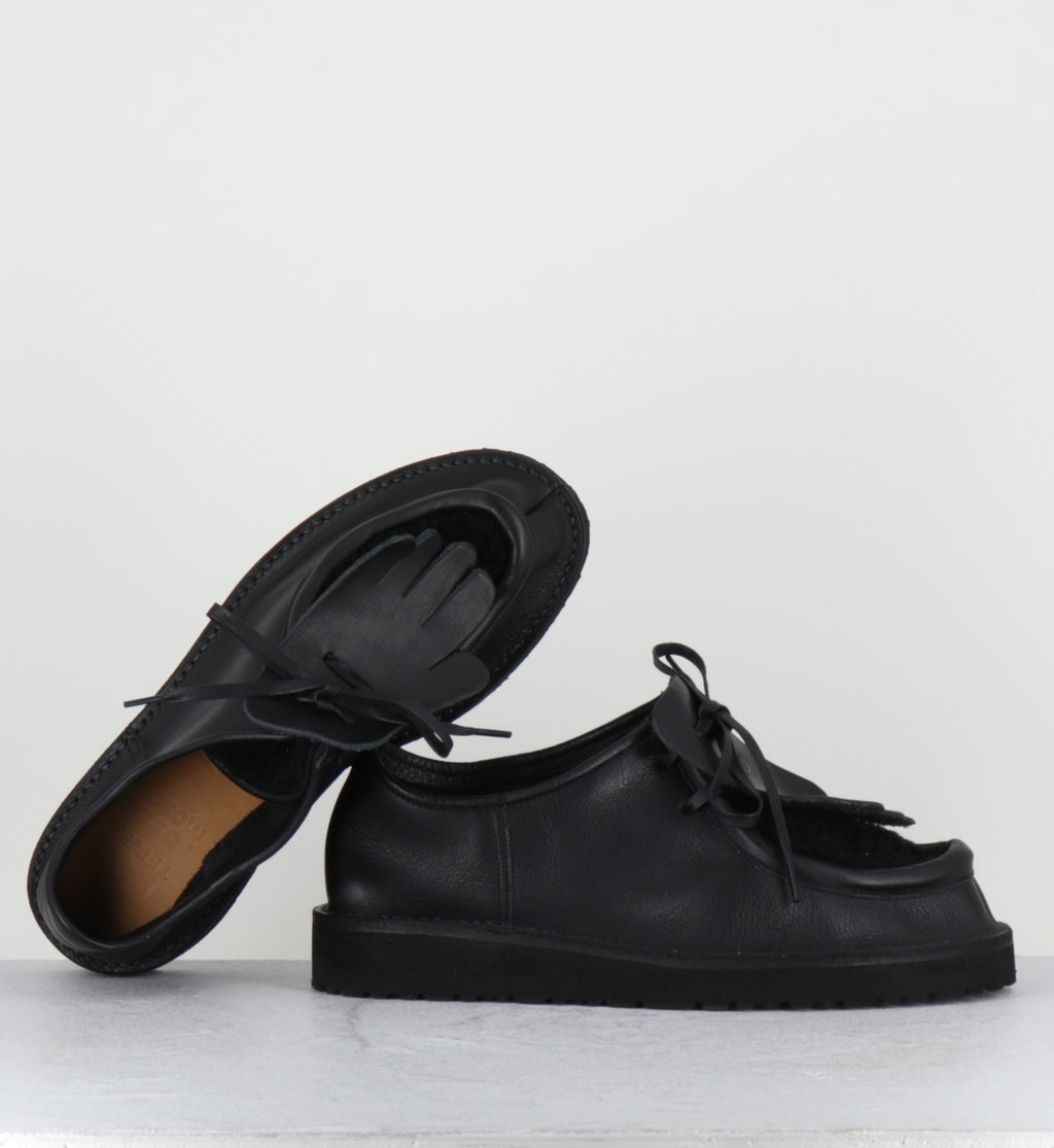 Chaussures à lacets cuir mouton noir ù- MONK SHOES BLACK