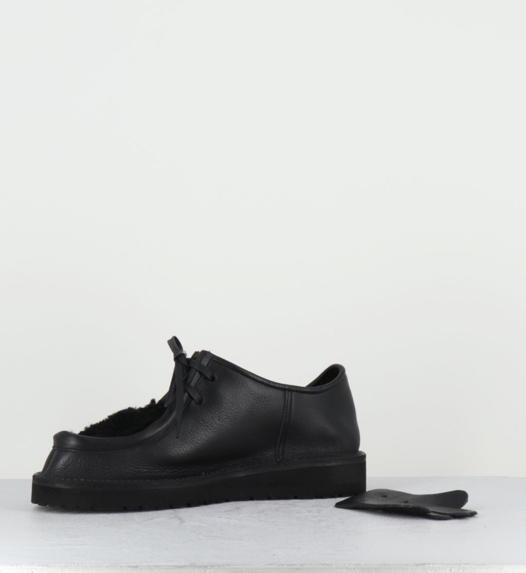 Chaussures à lacets cuir mouton noir ù- MONK SHOES BLACK