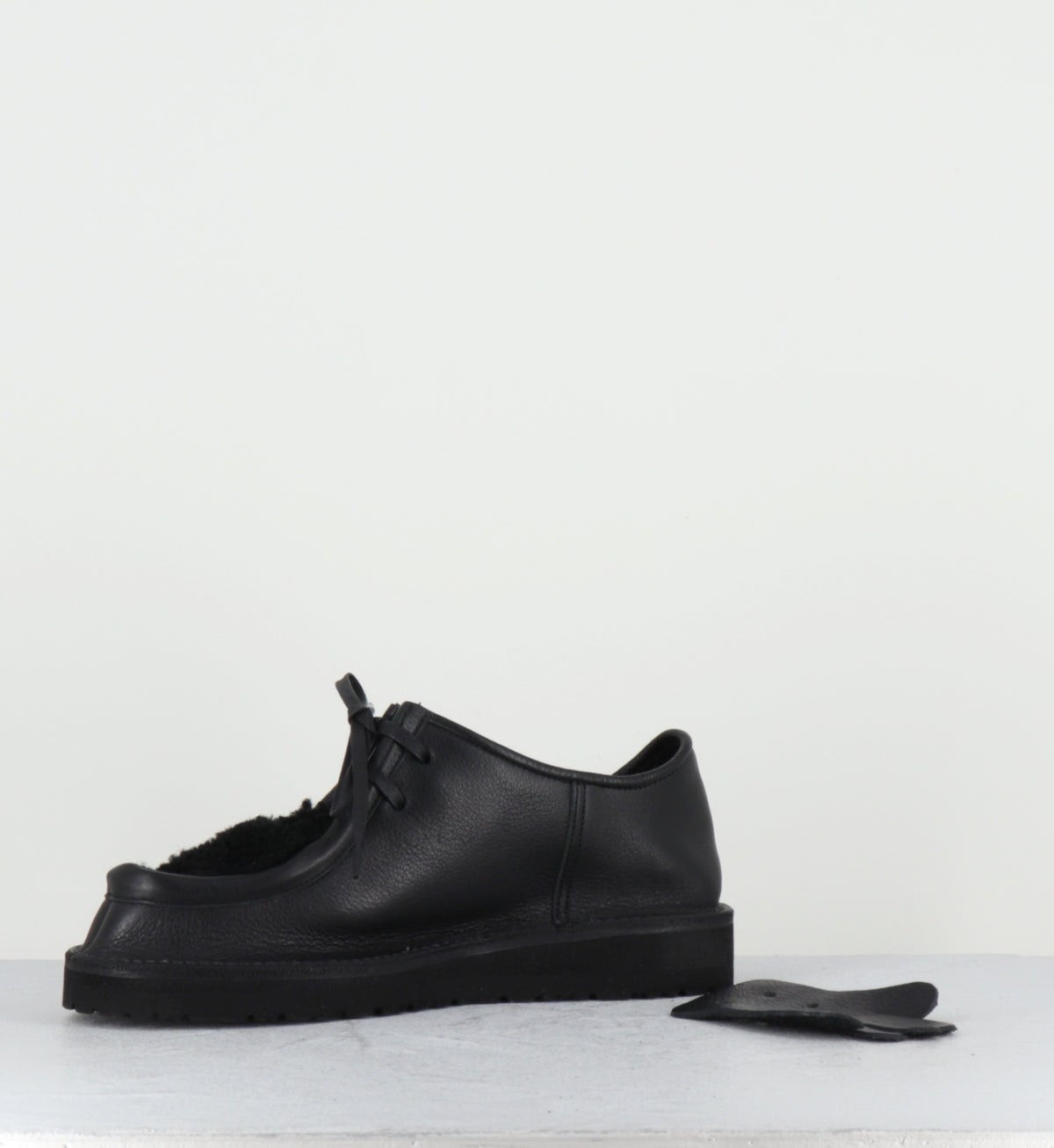 Chaussures à lacets cuir mouton noir ù- MONK SHOES BLACK