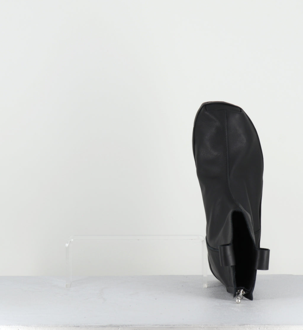 Bottines sabot en cuir noir - ROSIE DARK BLACK