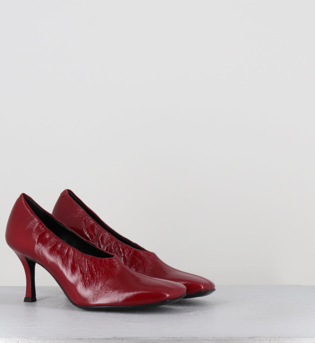 Escarpins à talon vernis rouge - MAE CANNES RUBY