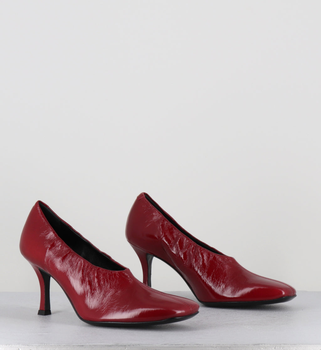 Escarpins à talon vernis rouge - MAE CANNES RUBY