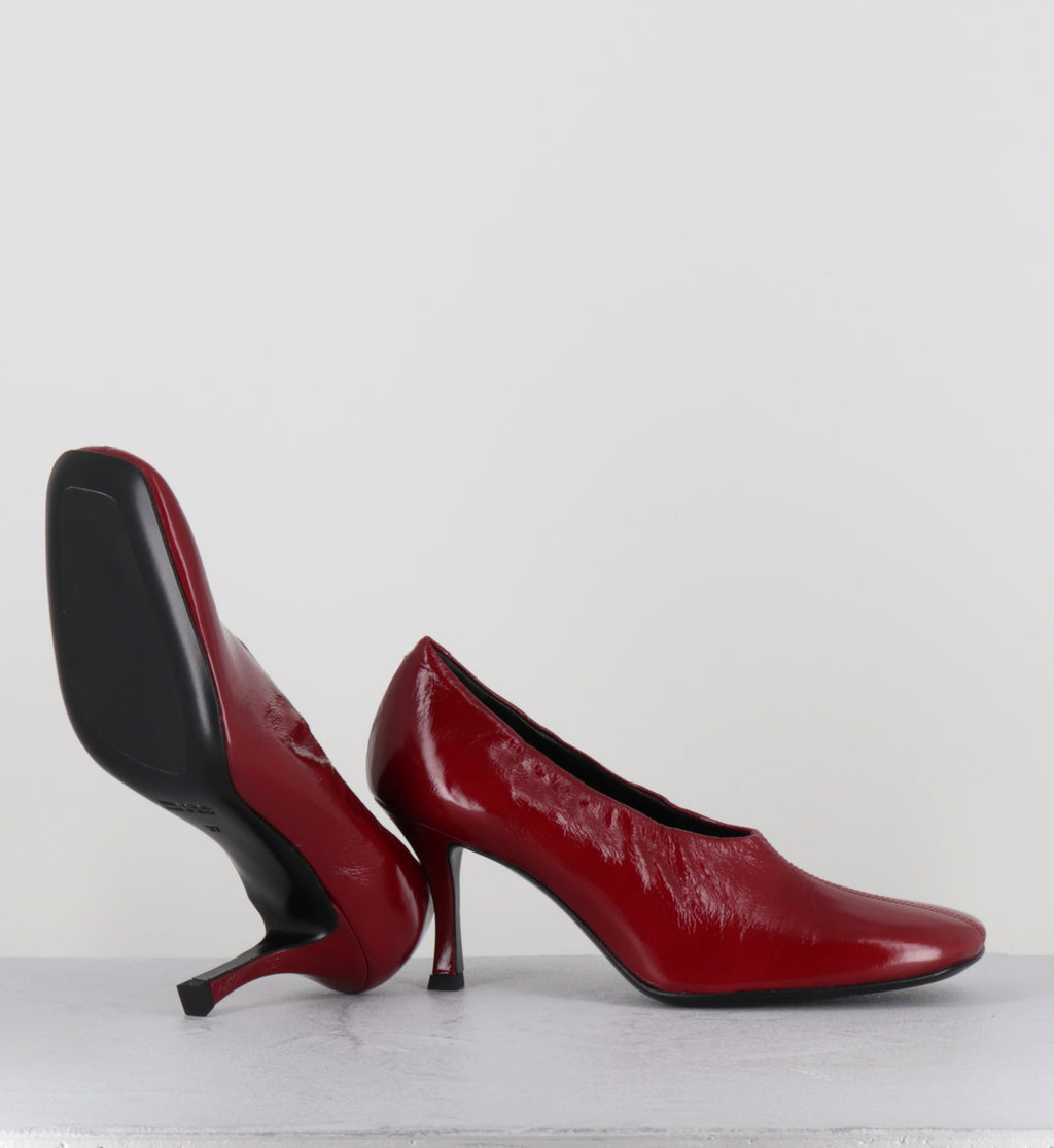 Escarpins à talon vernis rouge - MAE CANNES RUBY