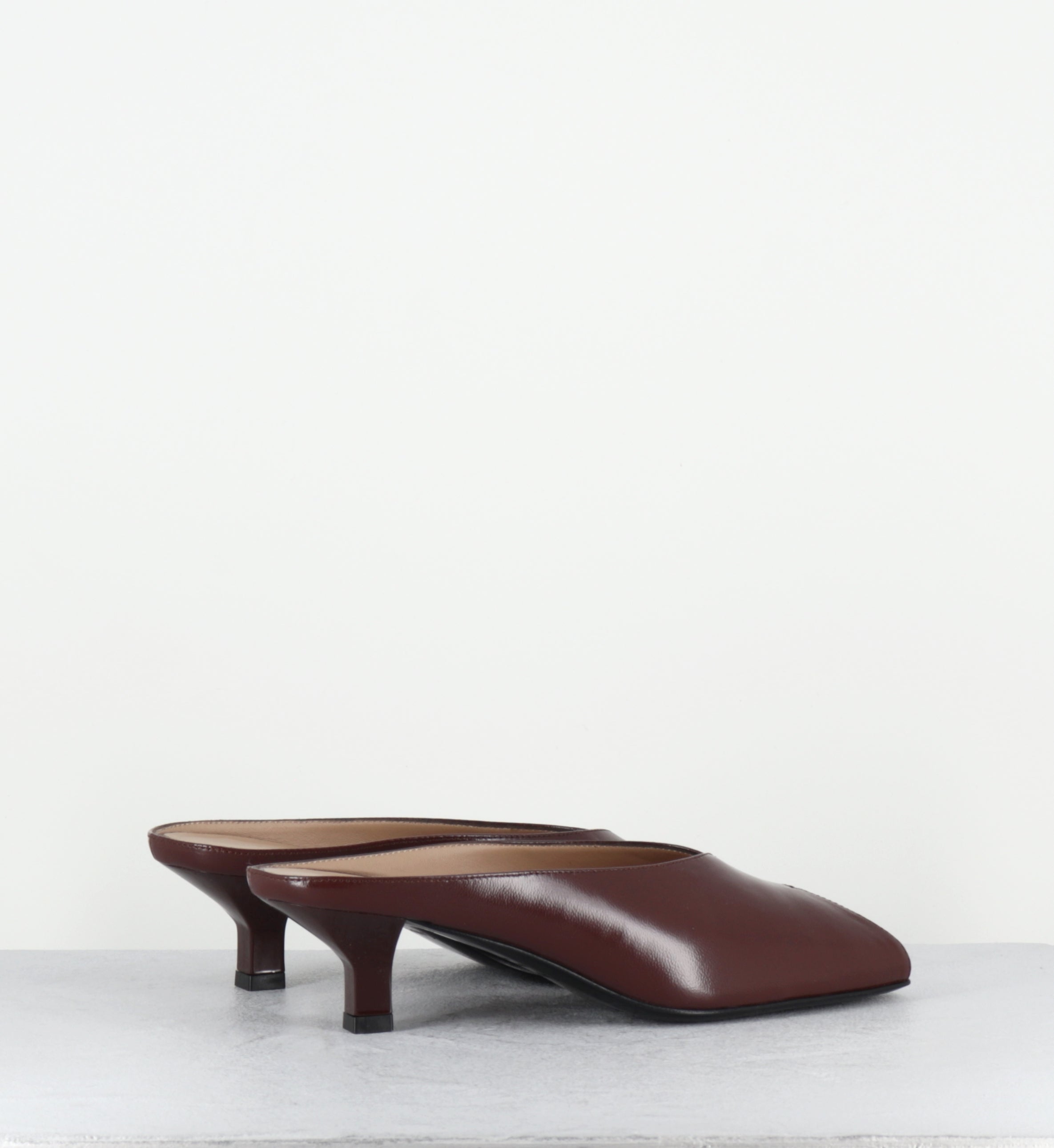 Mules petit talon en cuir marron - S26312 HARRODS CHIODINO