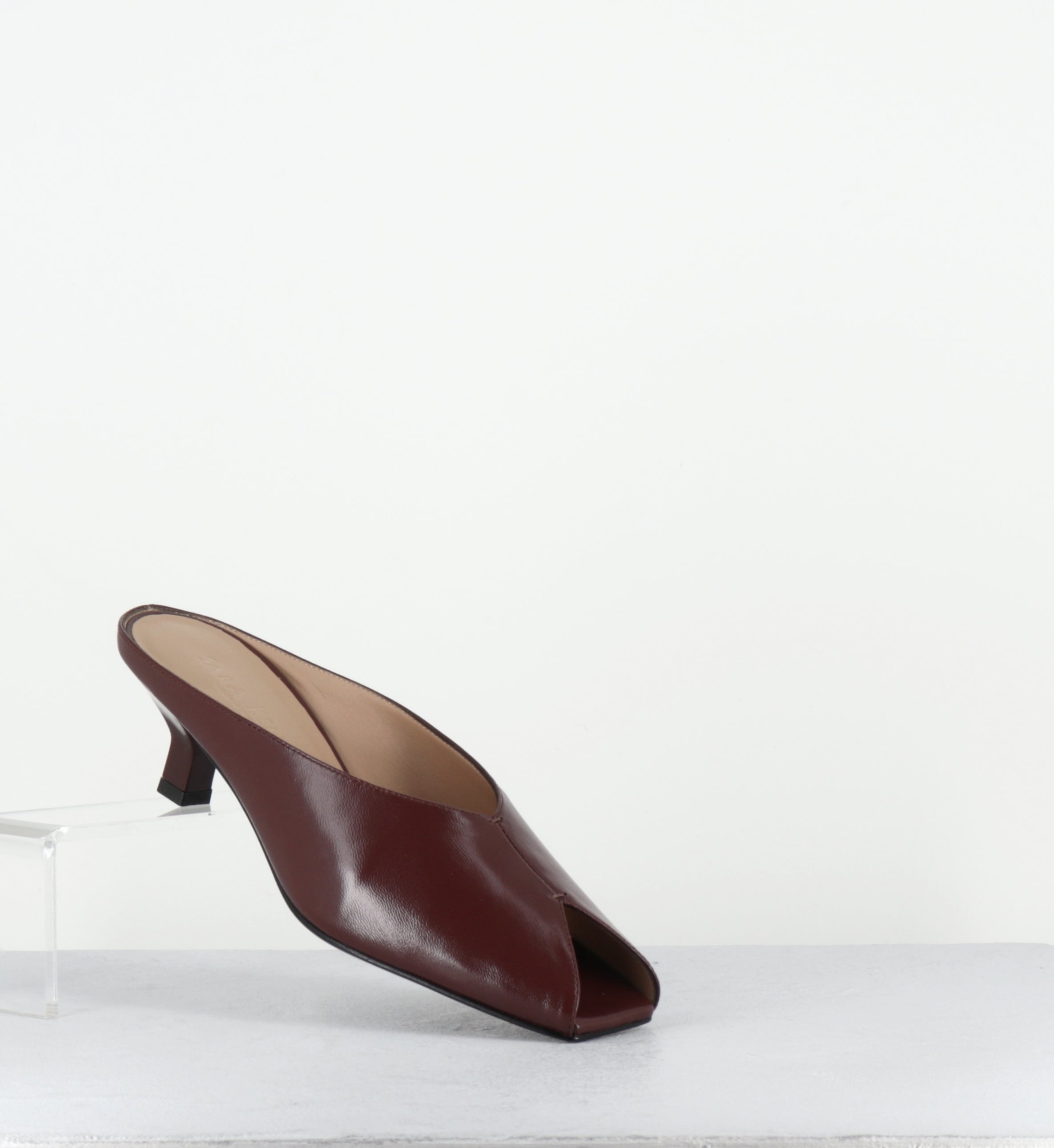 Mules petit talon en cuir marron - S26312 HARRODS CHIODINO