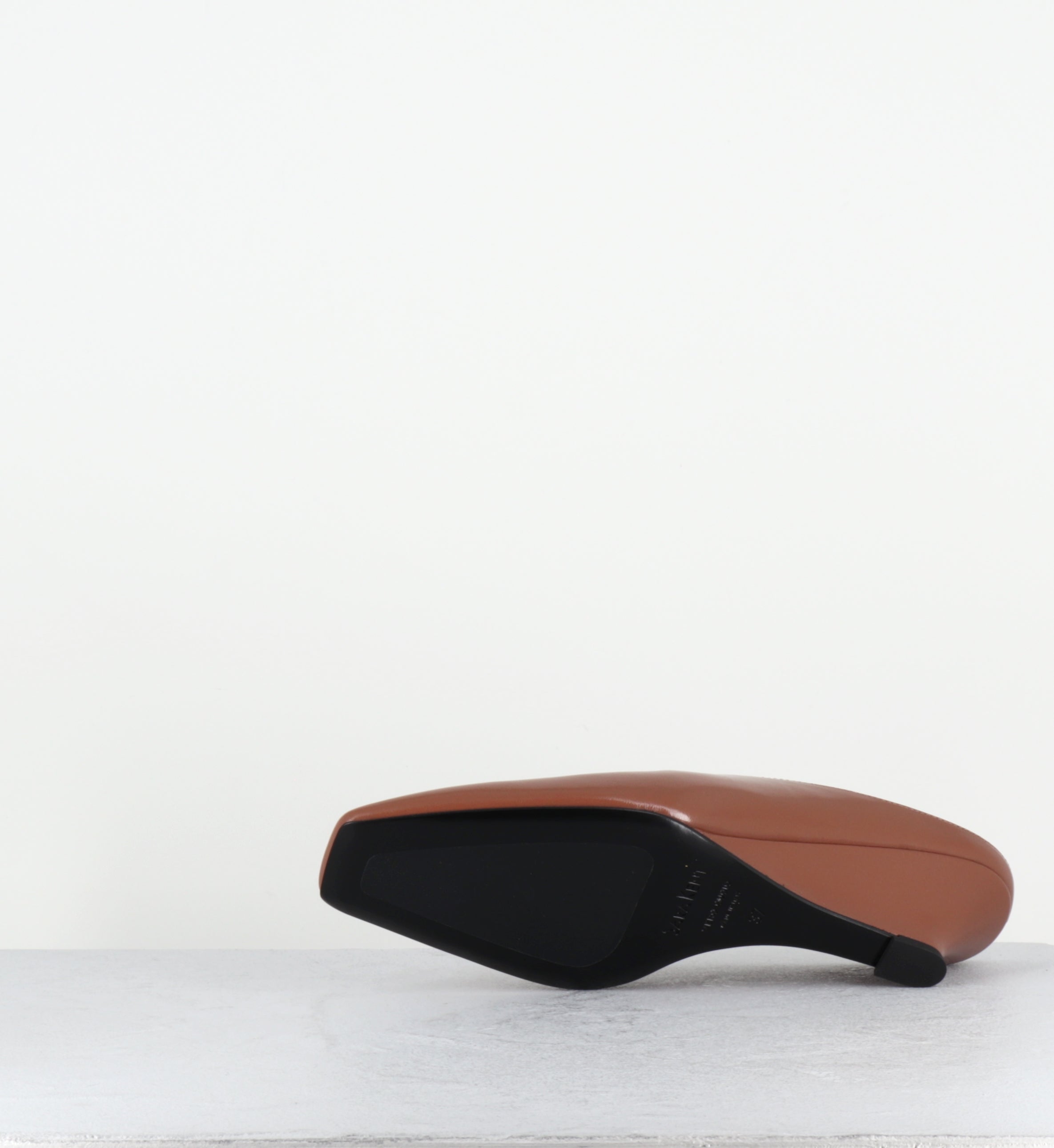 Mules compensées en cuir marron - S26316 HARRODS MIRISTICA