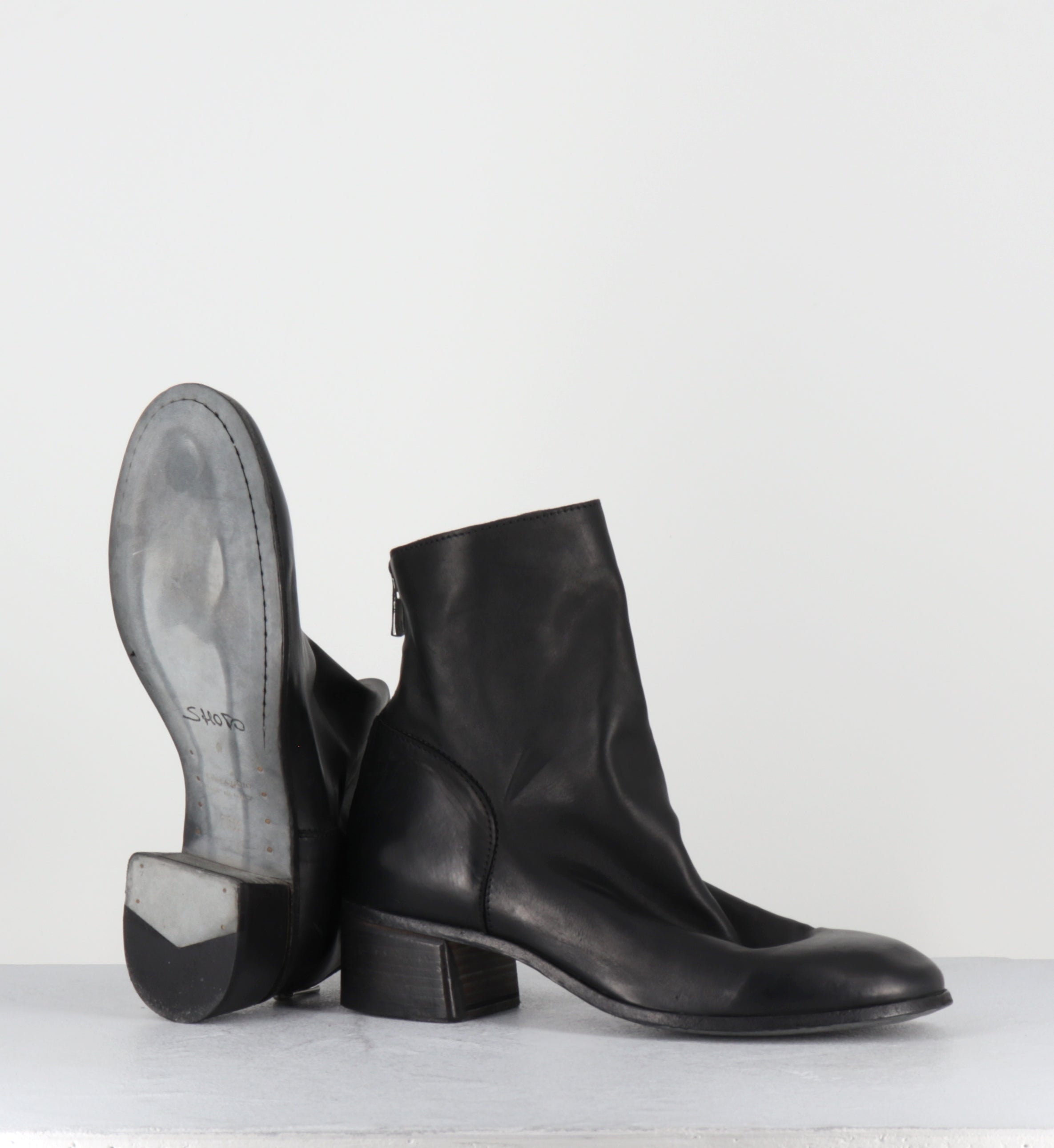 Boots en agneau noir - 51609 FOULARD NERO
