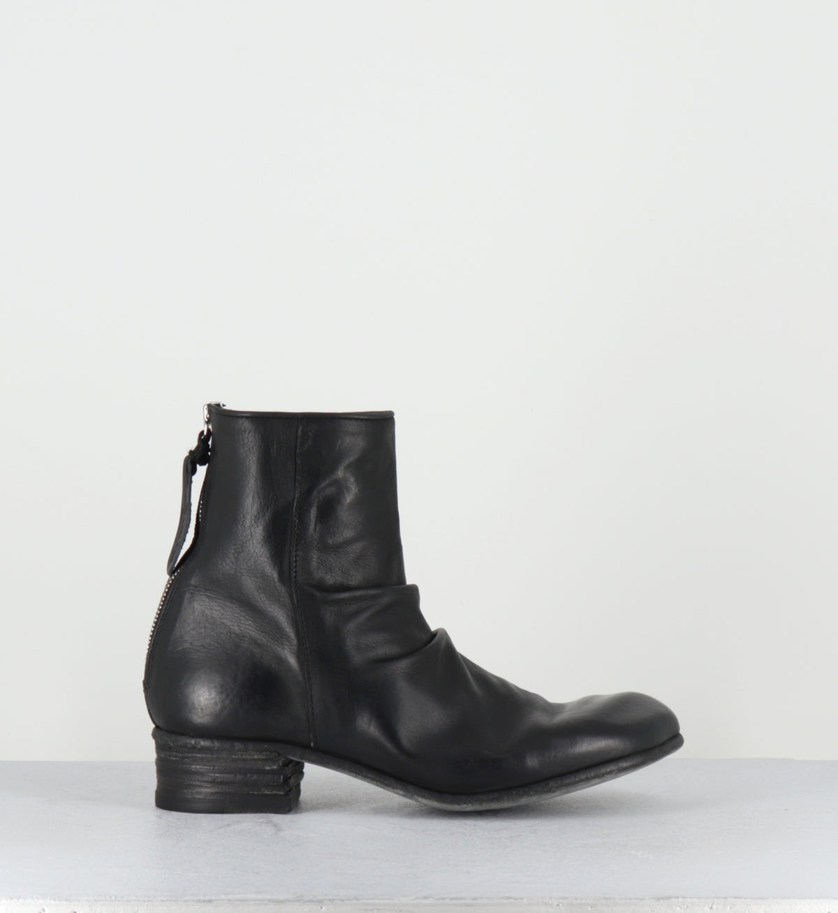 Boots en cuir noir lavé avant-garde - 51969 COLORADO NERO